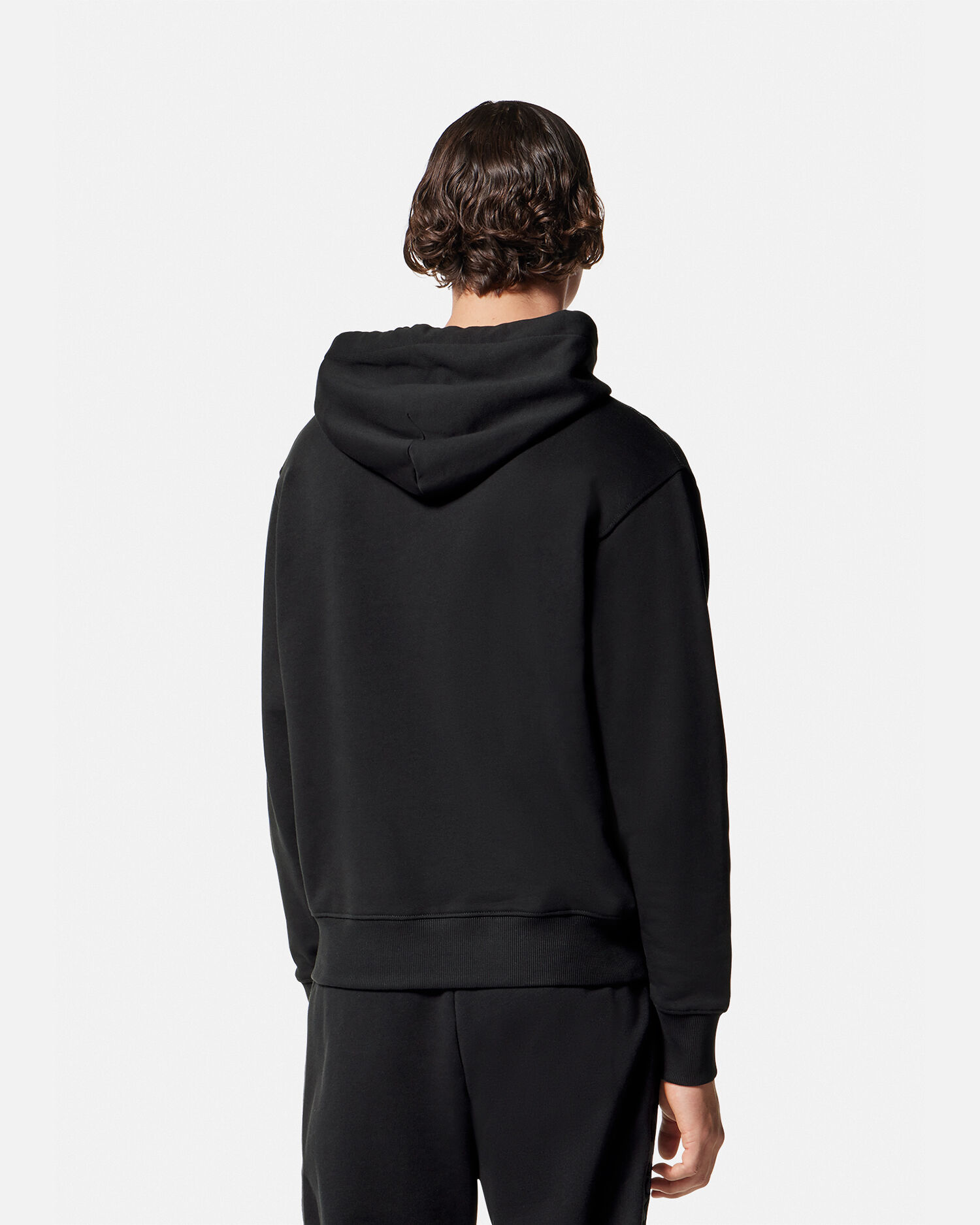 Felpa con cappuccio e logo Nero Oro VERSACE IT