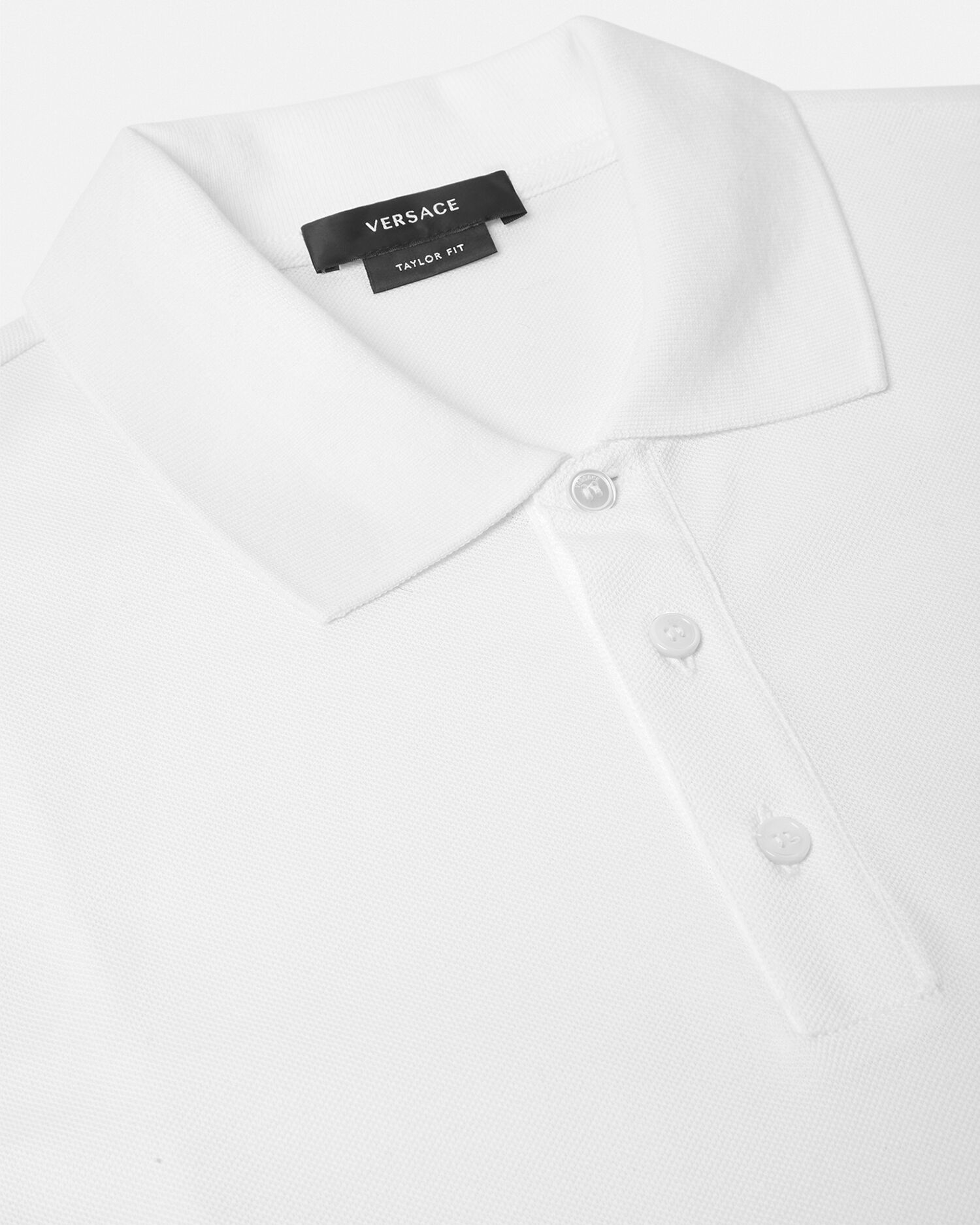 White versace 2025 polo shirt