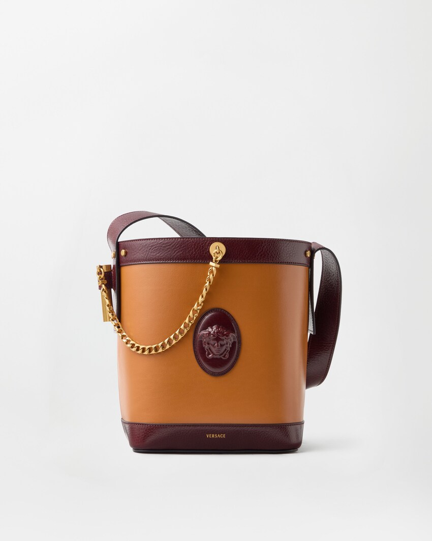 Pivot Small Leather Bucket Bag  Brown 1