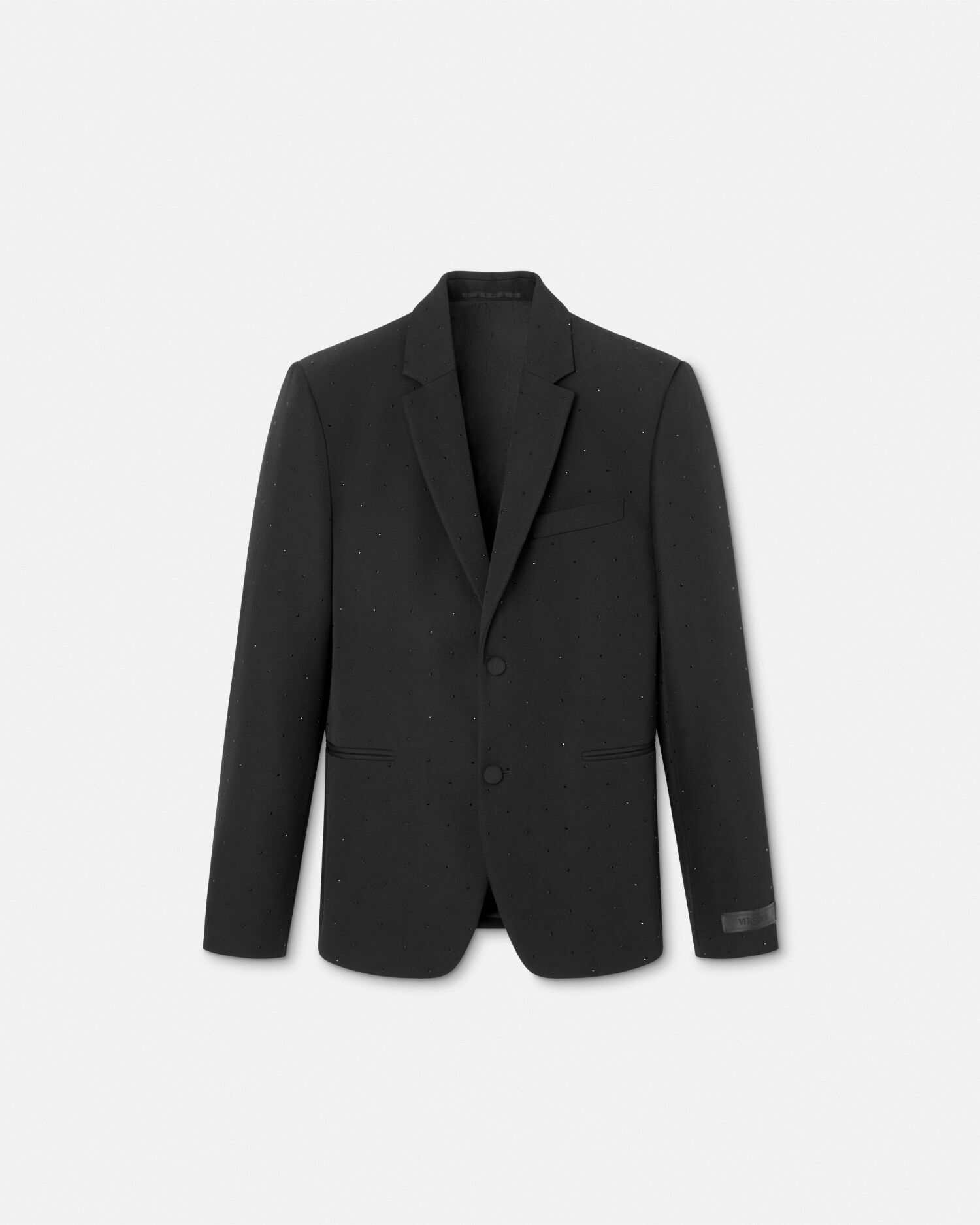 Crystal Wool Single-Breasted Blazer | VERSACE US