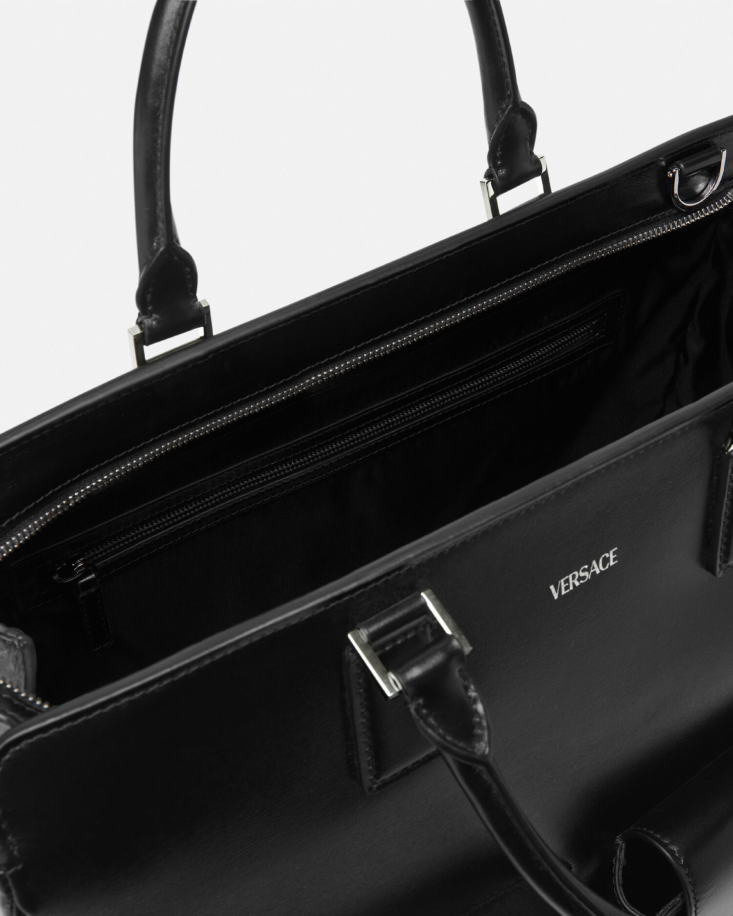 Versace saffiano leather satchel top