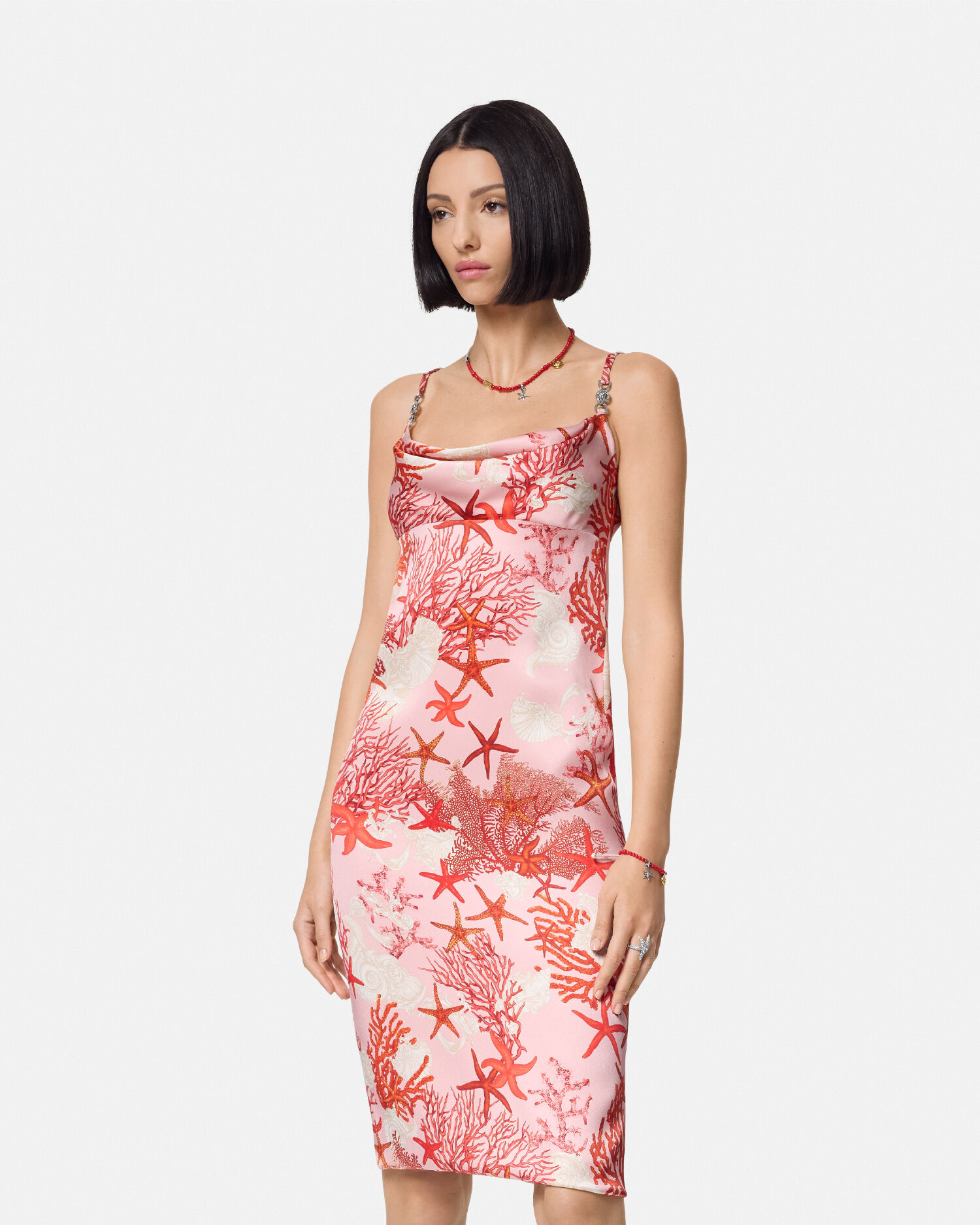 Barocco Sea Silk Slip Mini Dress
