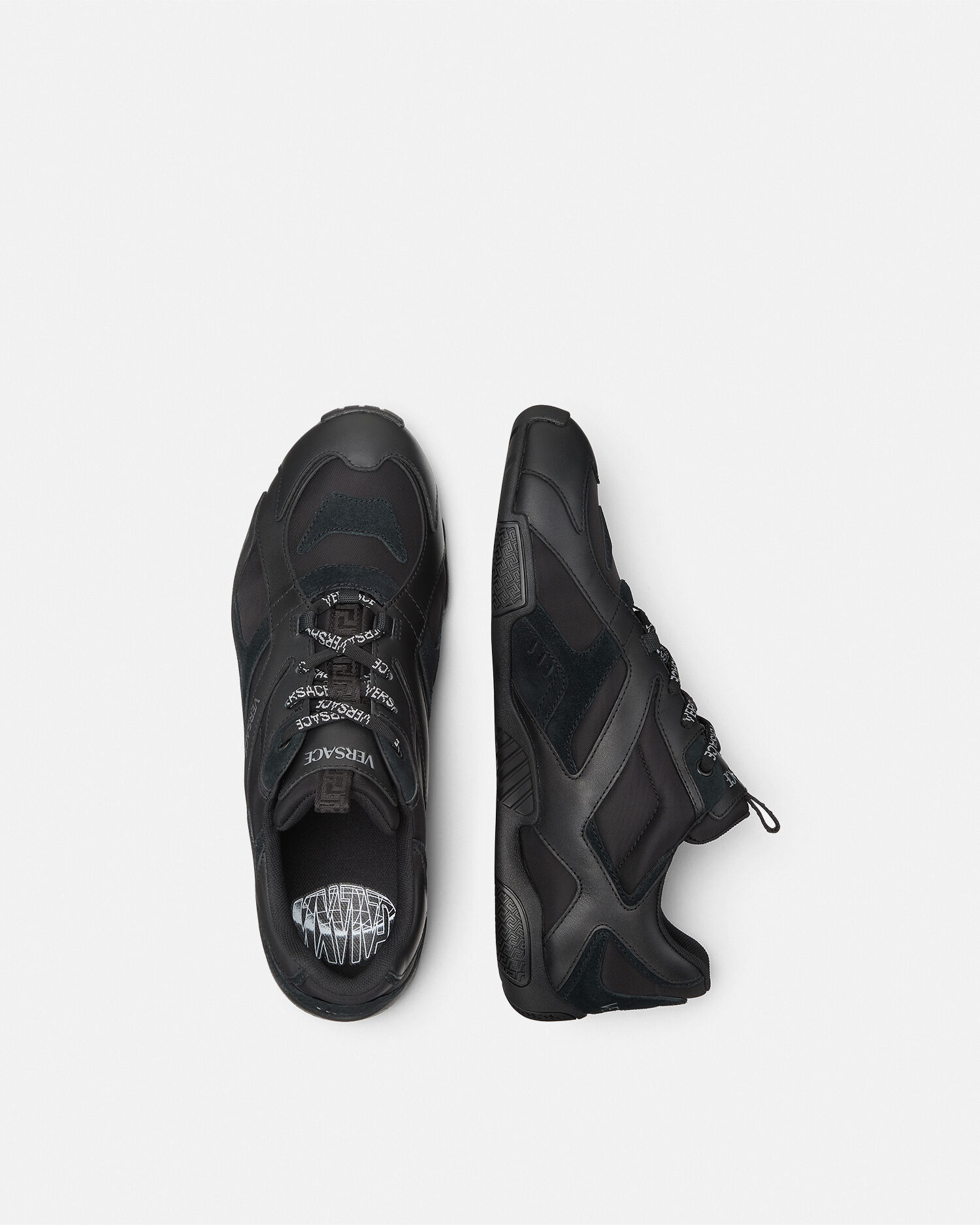 Galaxia Leather Sneakers | VERSACE US
