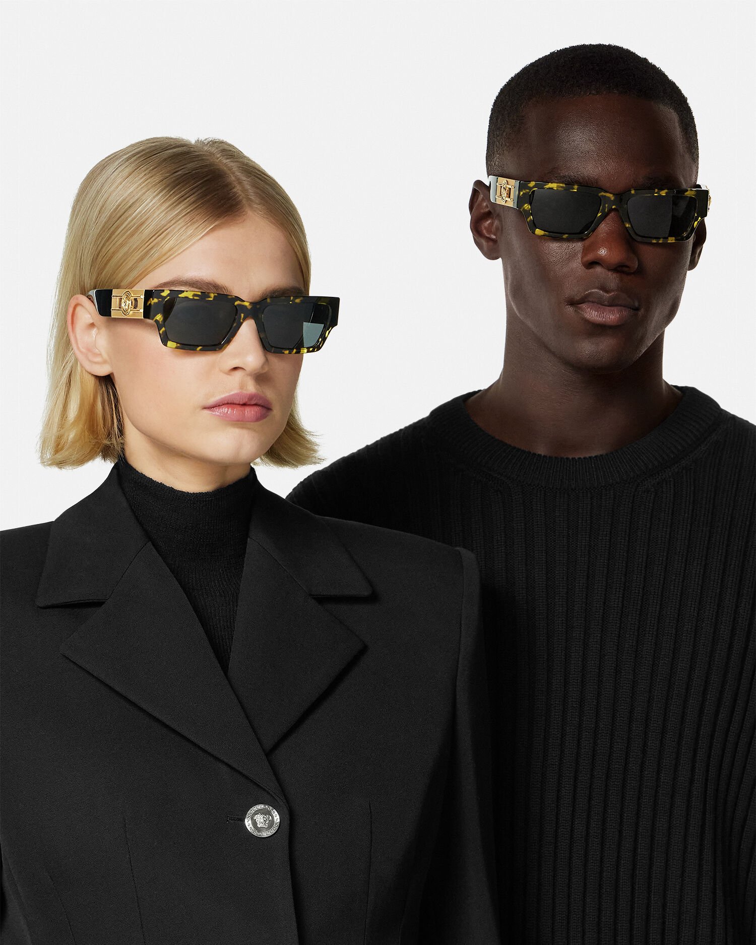 Versace aviator sunglasses with side sales medusa