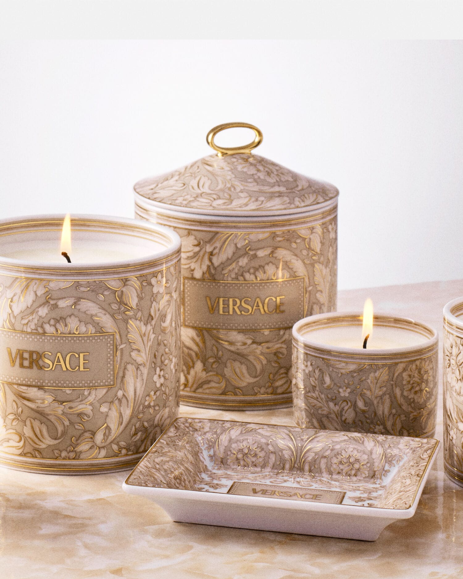 Barocco Beige Small Scented Candle 
