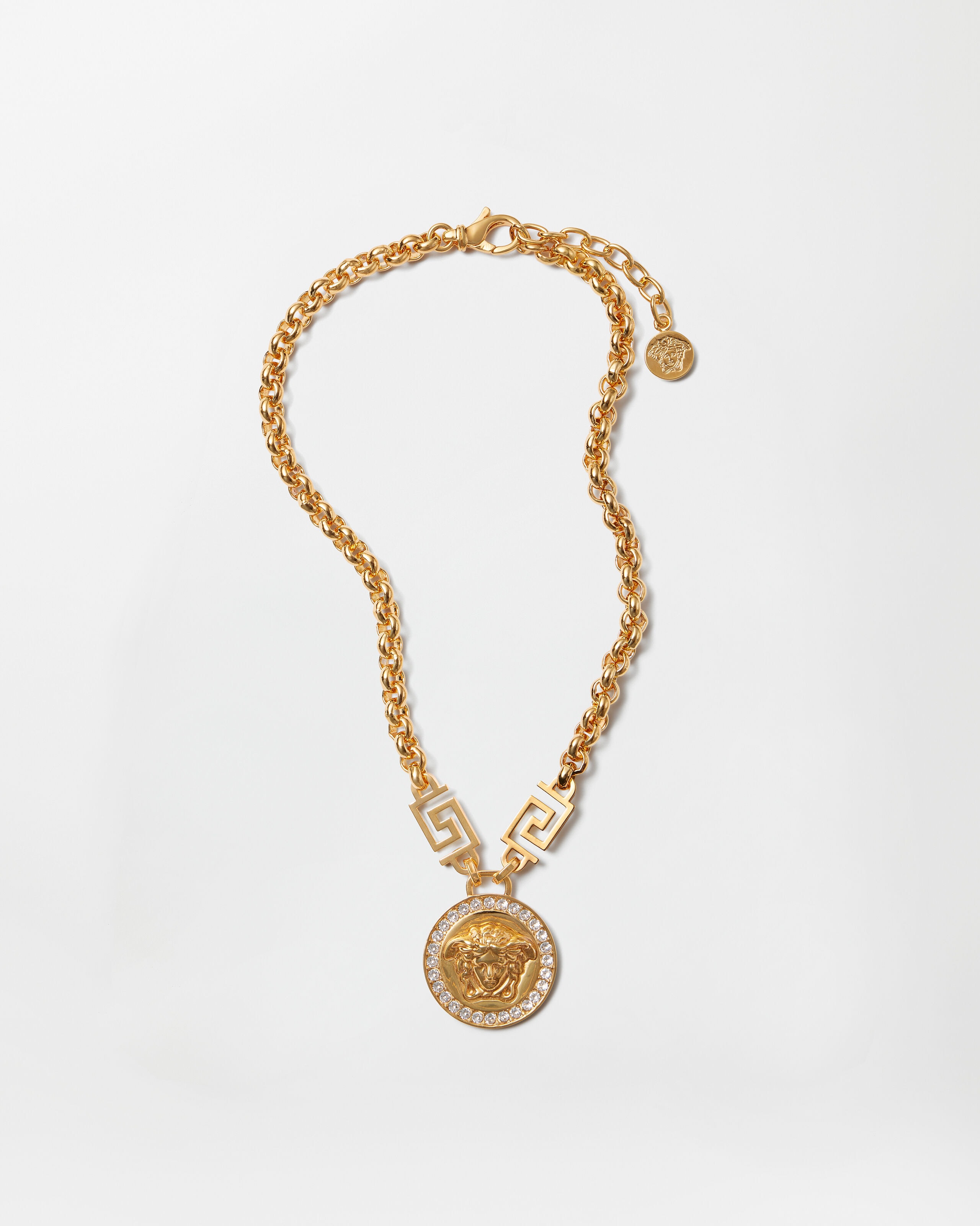 La Medusa Crystal Necklace Gold | VERSACE US