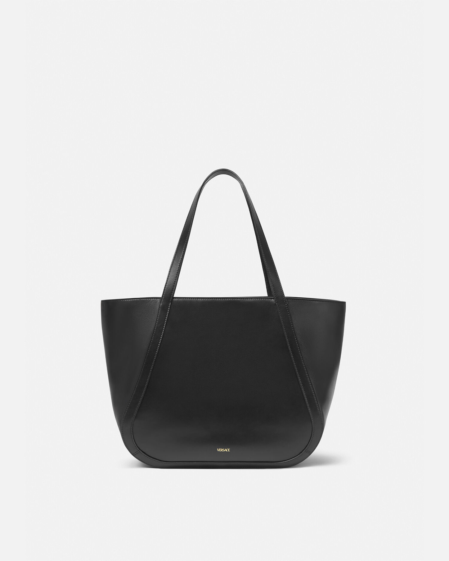 Greca Goddess Large Tote Bag Black Gold Versace US