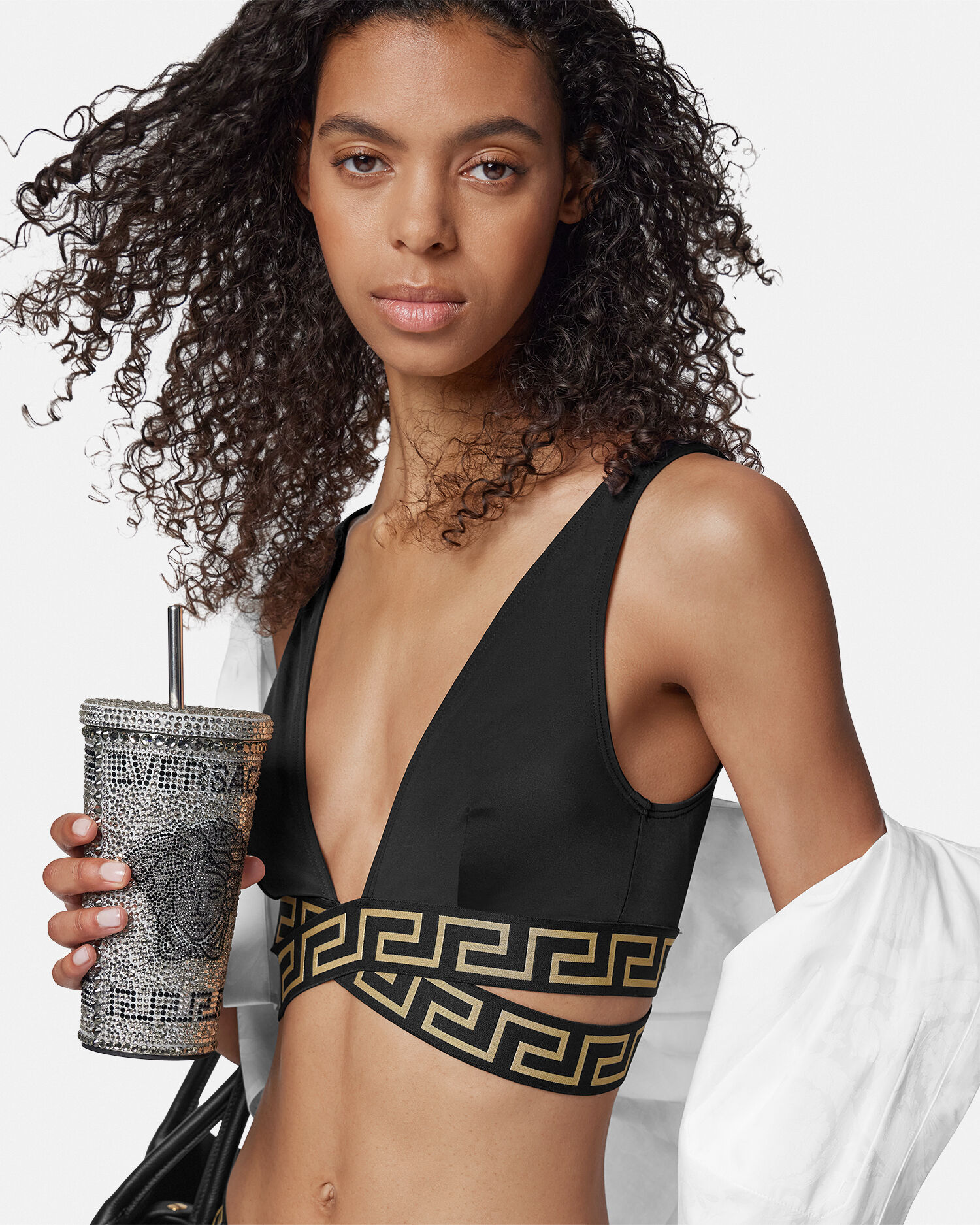 Greca Border Triangle Bikini Top