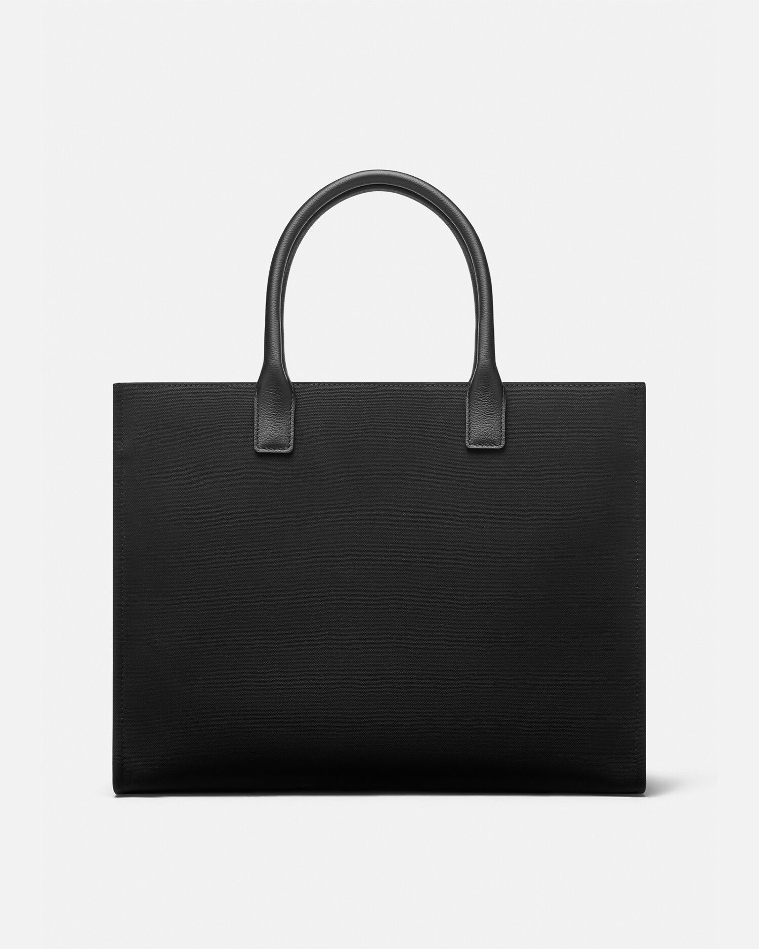 La Medusa Canvas Large Tote Bag Black Gold Versace US