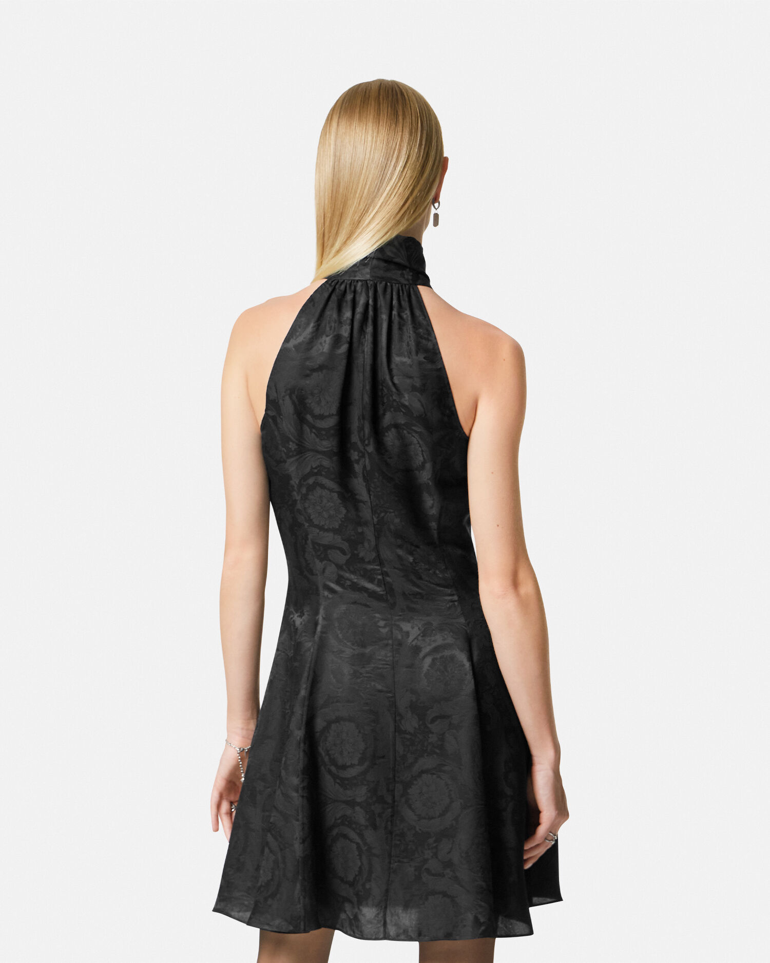Versace black mini dress new arrivals