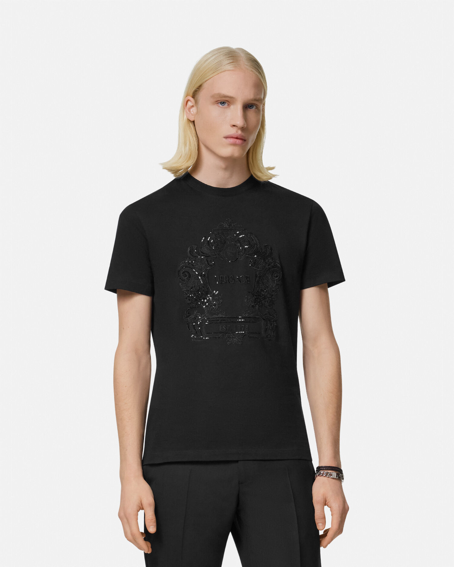 Camiseta versace store negra hombre