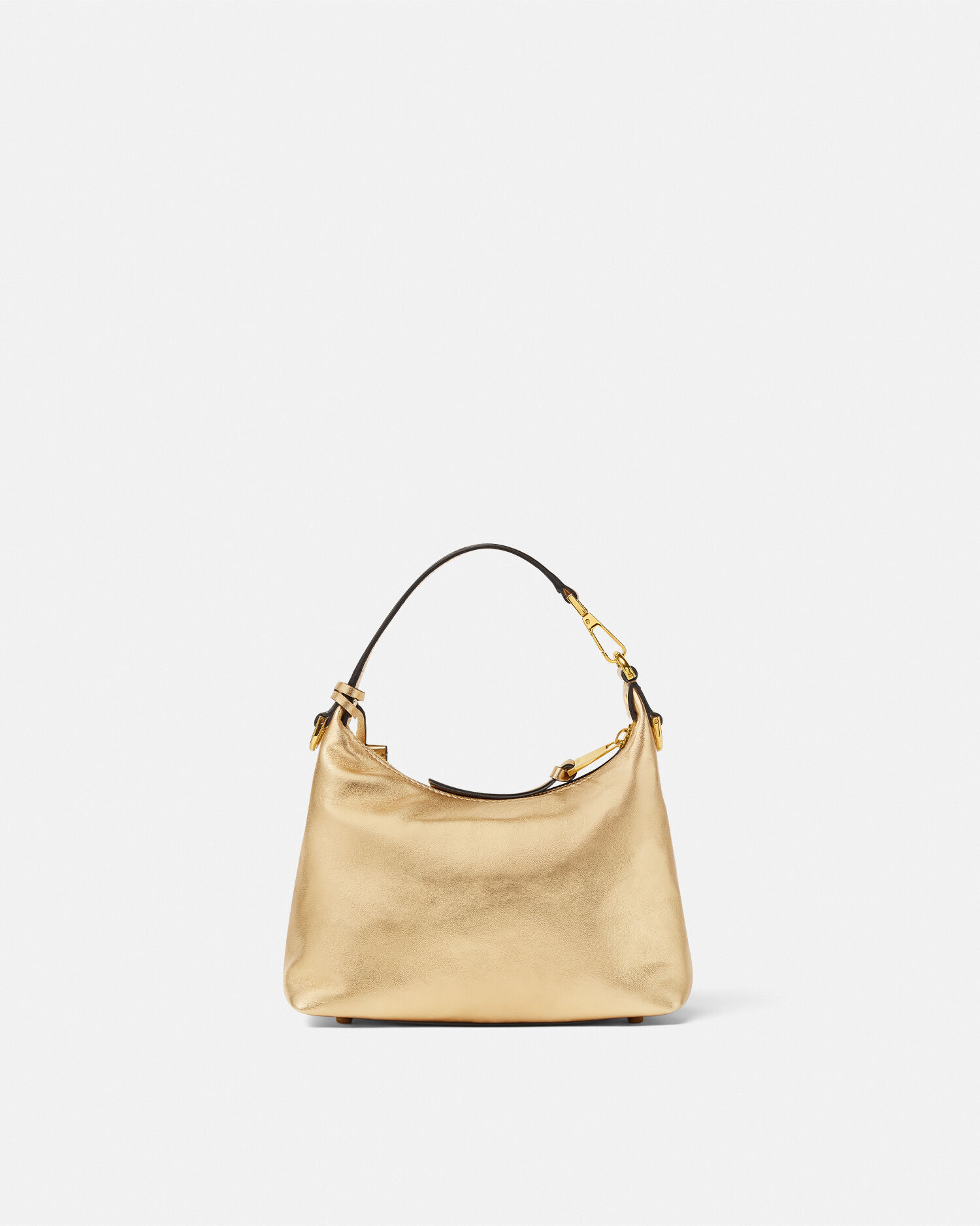 Versace Tag Hobo Metallic Bag Gold | VERSACE US