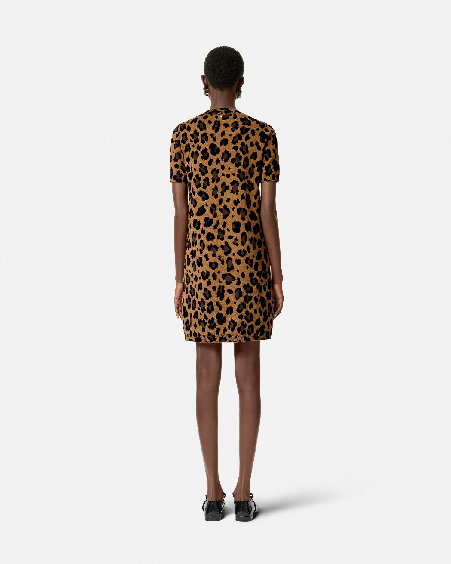 Lipsy leopard print jacquard shirt dress top