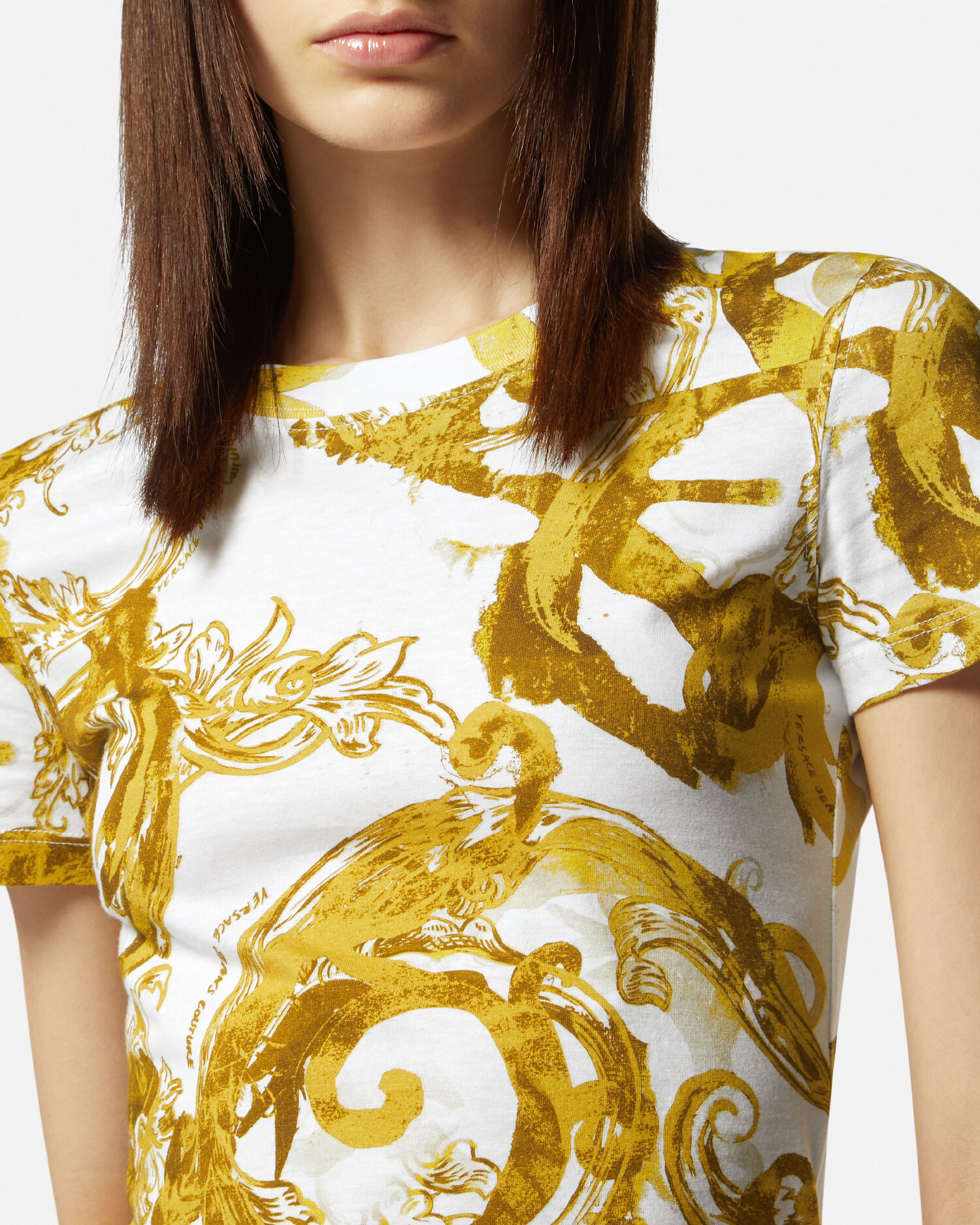 Versace t shirt yellow top