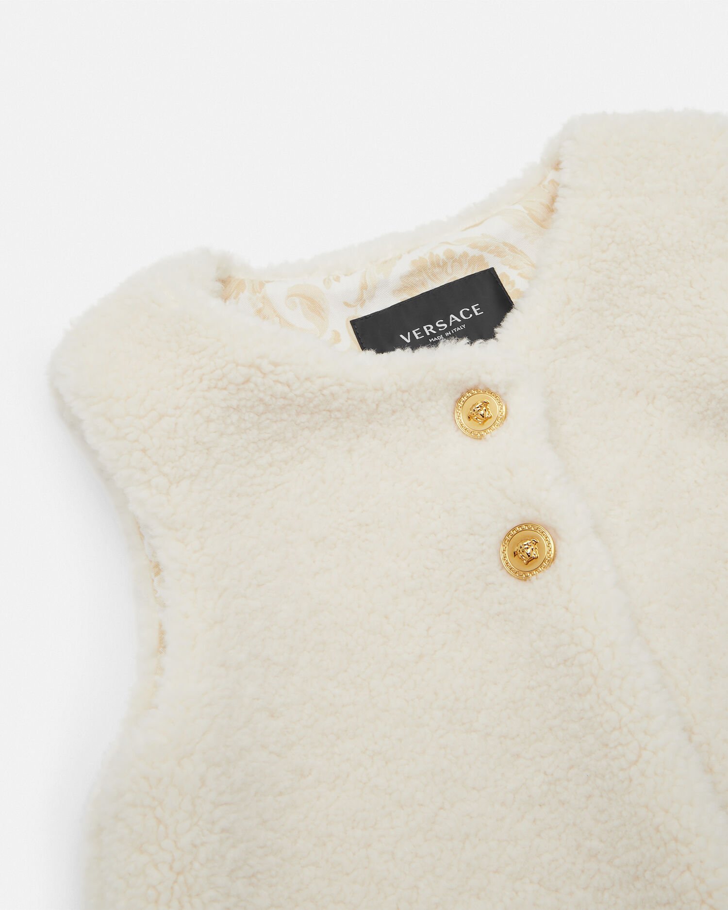 Kids white fur vest on sale