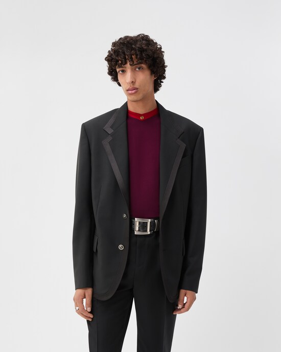 Blazer de lana y mohair Negro 2