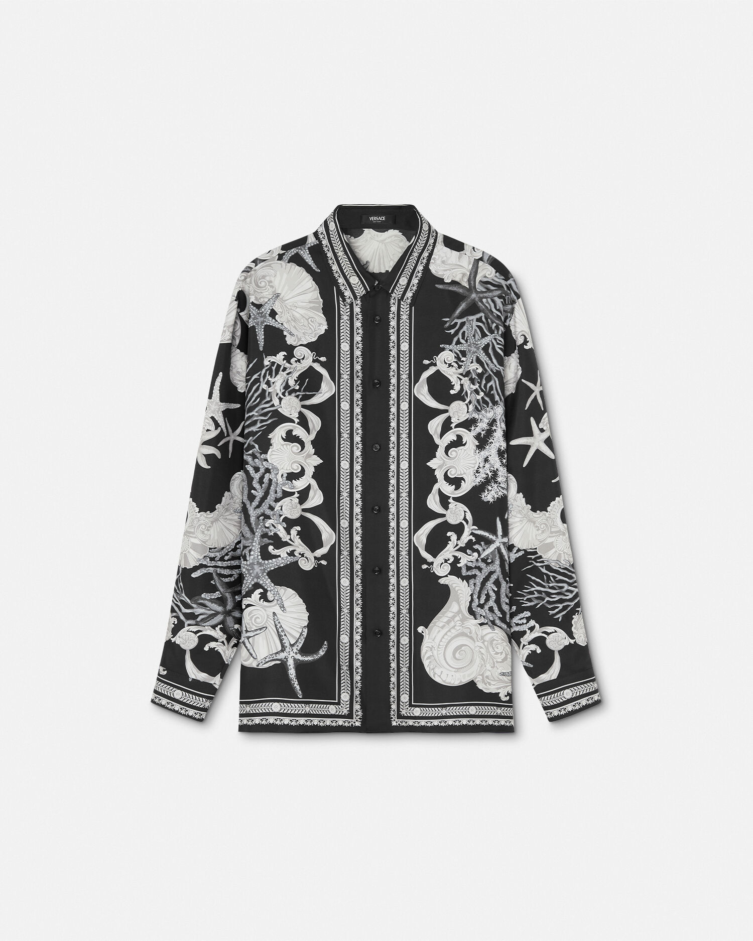Black and white versace shirt discount