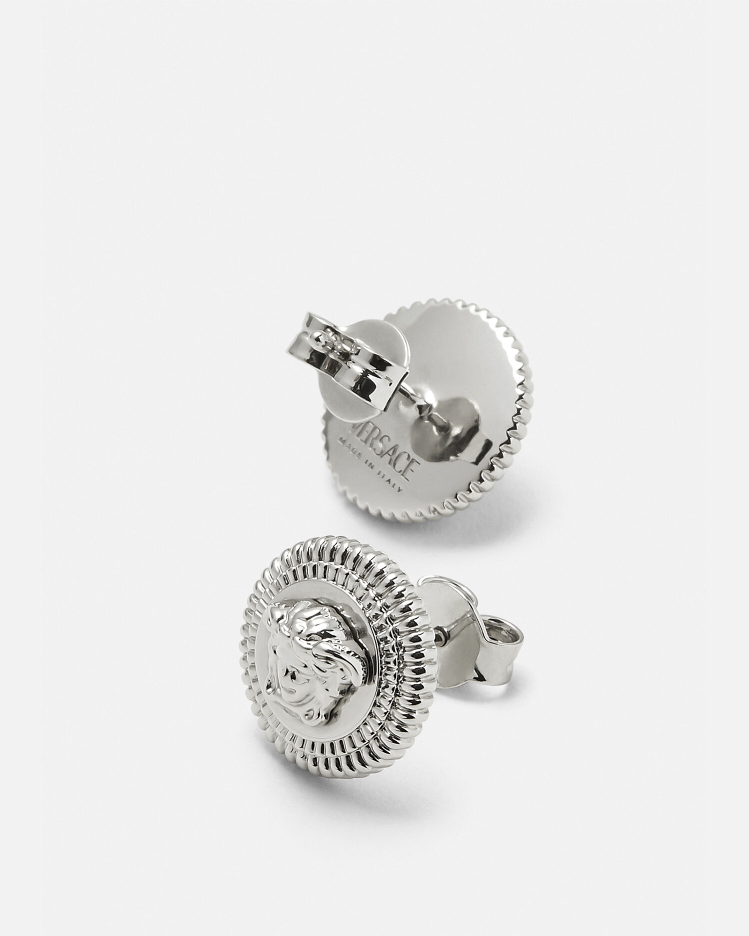 Versace medusa earrings silver shop