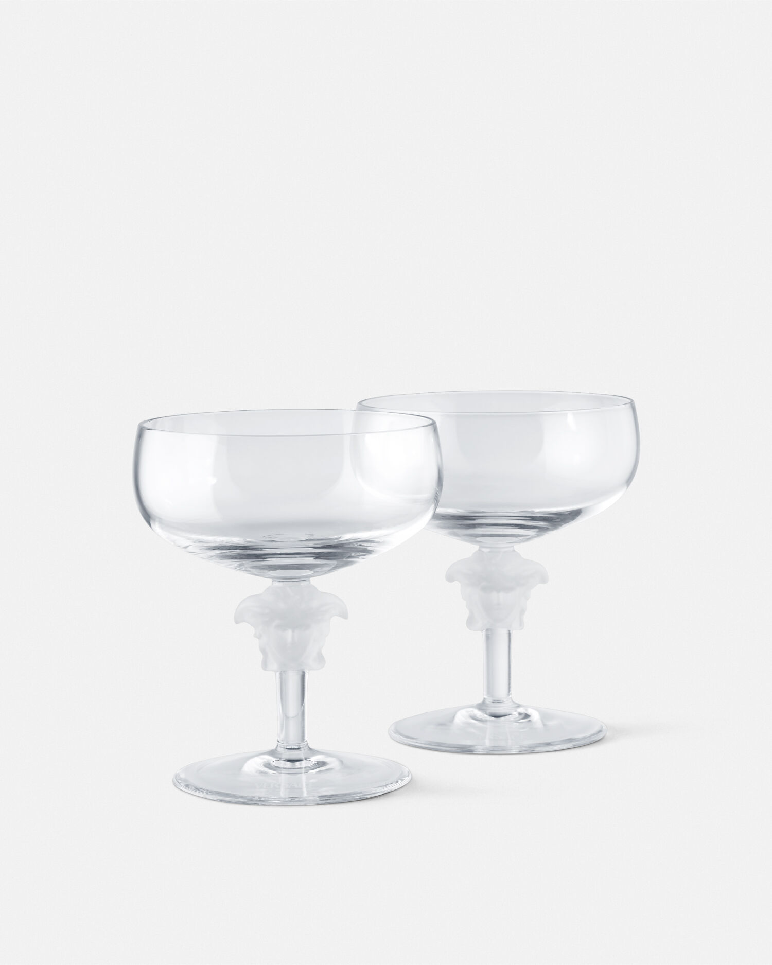 Set de 2 flutes a champagne Medusa Lumiere Transparent VERSACE FR
