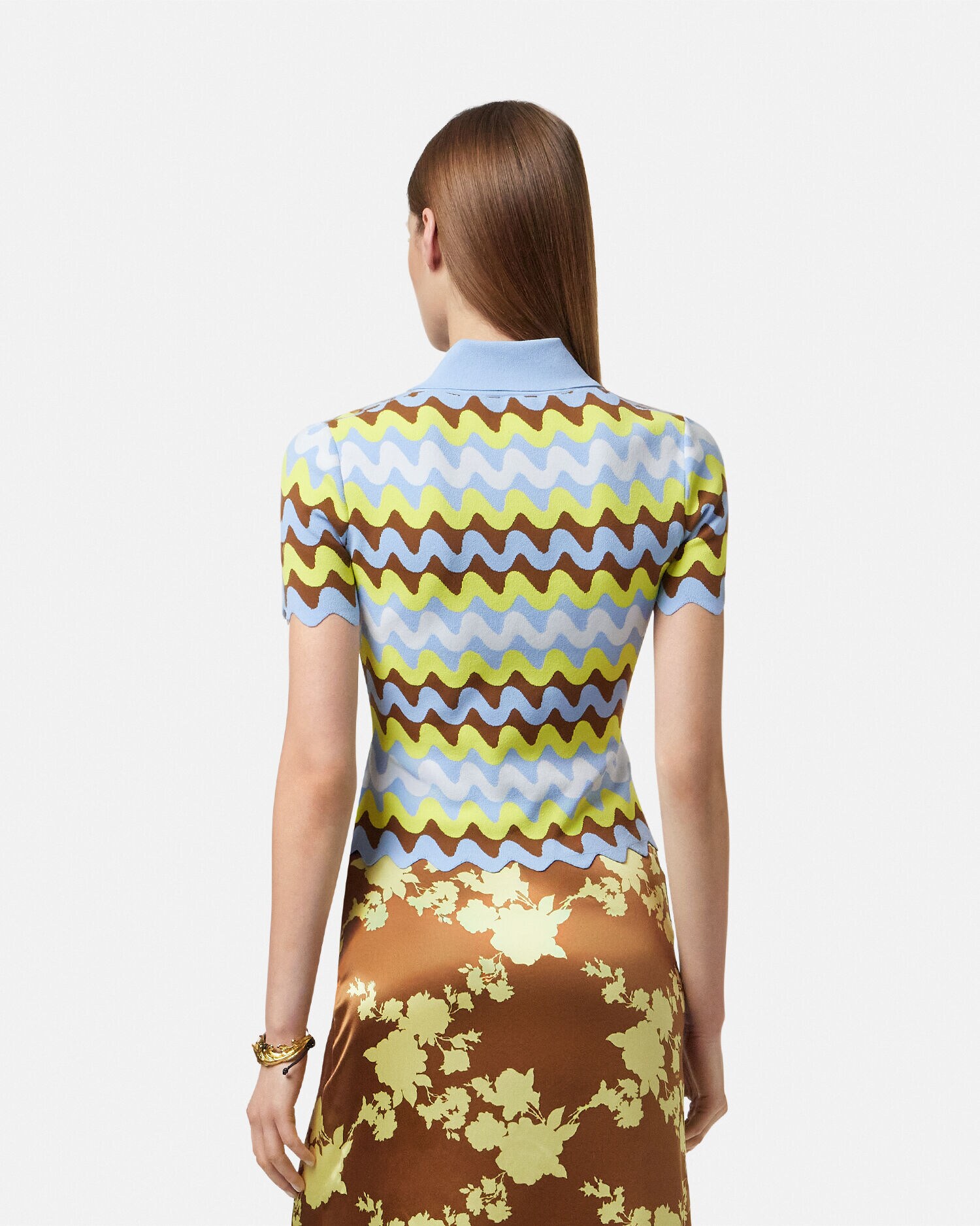 AMERI NEWS PAPER JACQUARED KNIT TOP✨ ameri MANY WAY