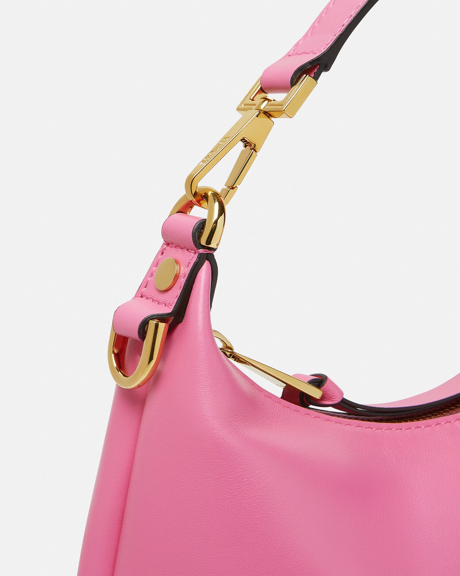 Versace Tag Hobo Bag Pink | VERSACE US