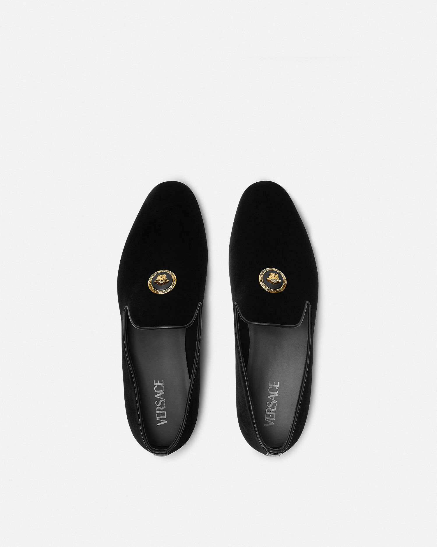 Versace medusa head velvet loafers outlet