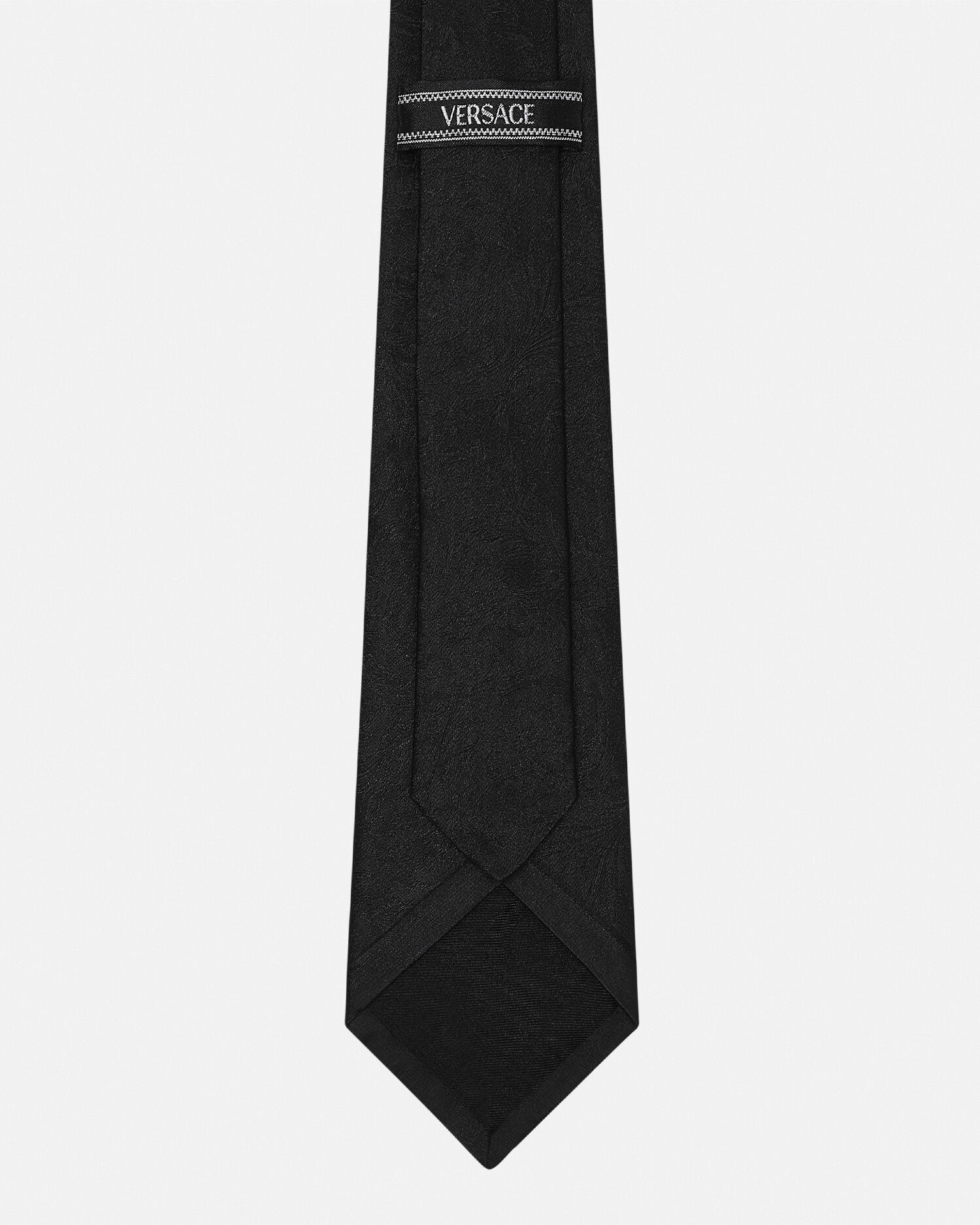Jacquard Silk Tie Black | VERSACE US