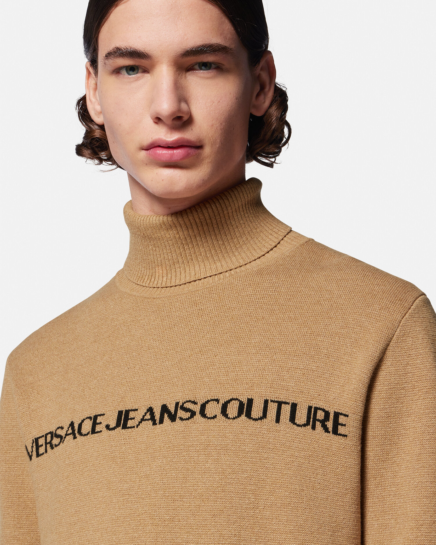 Logo Turtleneck Sweater Black VERSACE CA