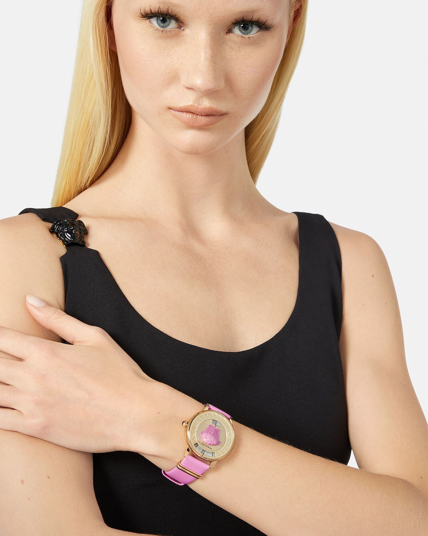 Pink versace watch store