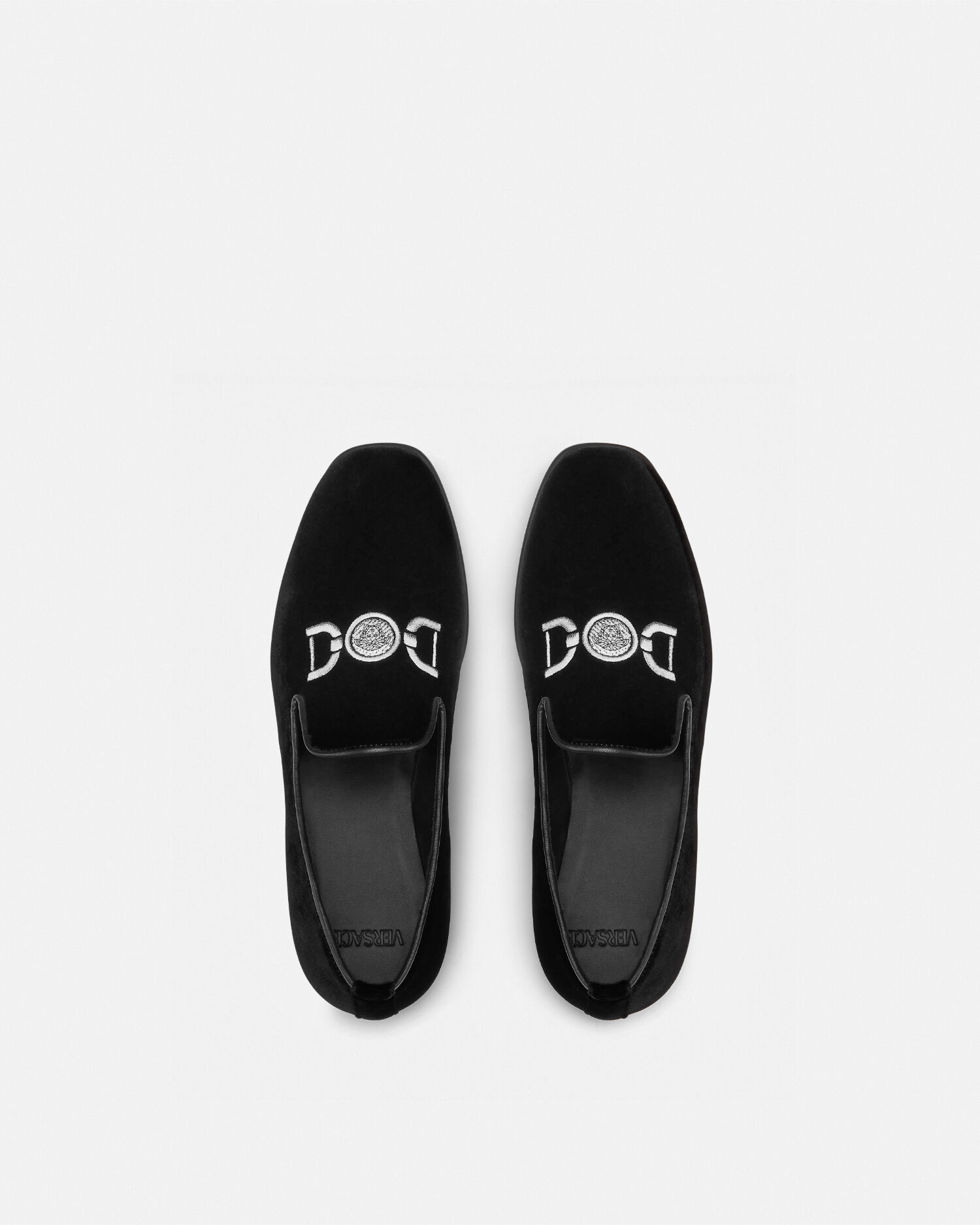 Embroidered Kids Velvet Slippers