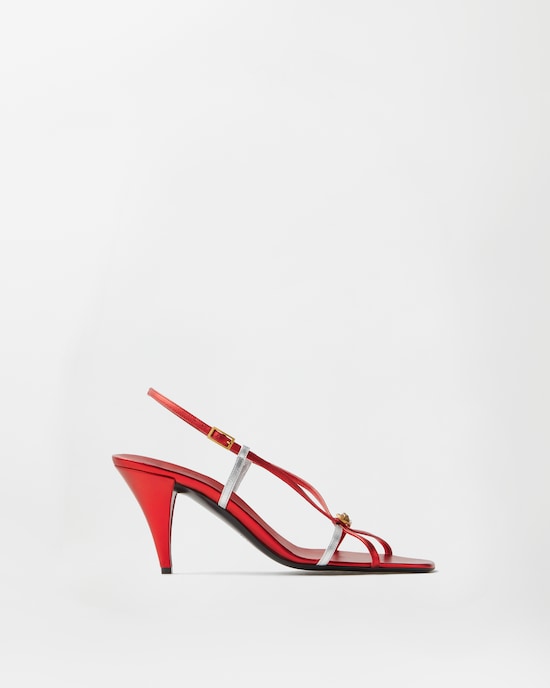 Valentina sandalias metalizadas 80 mm Rojo 1