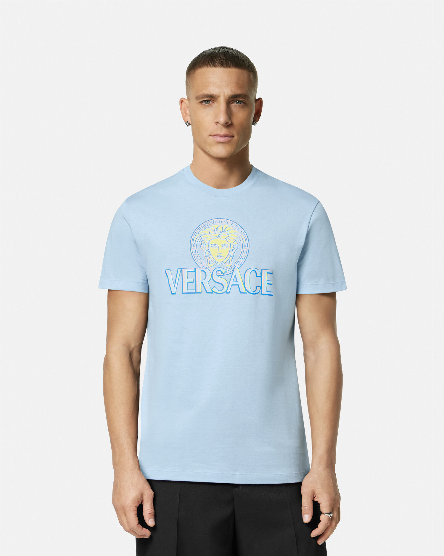 Camiseta con logotipo Medusa Azul VERSACE MX