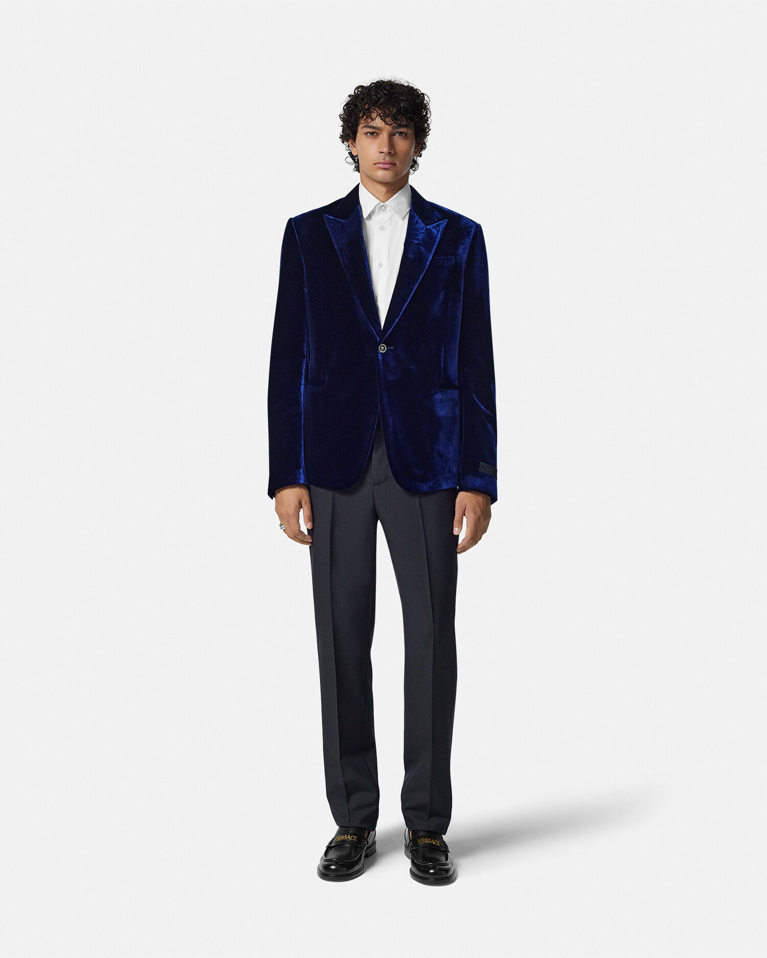 Velvet Single Breasted Blazer VERSACE
