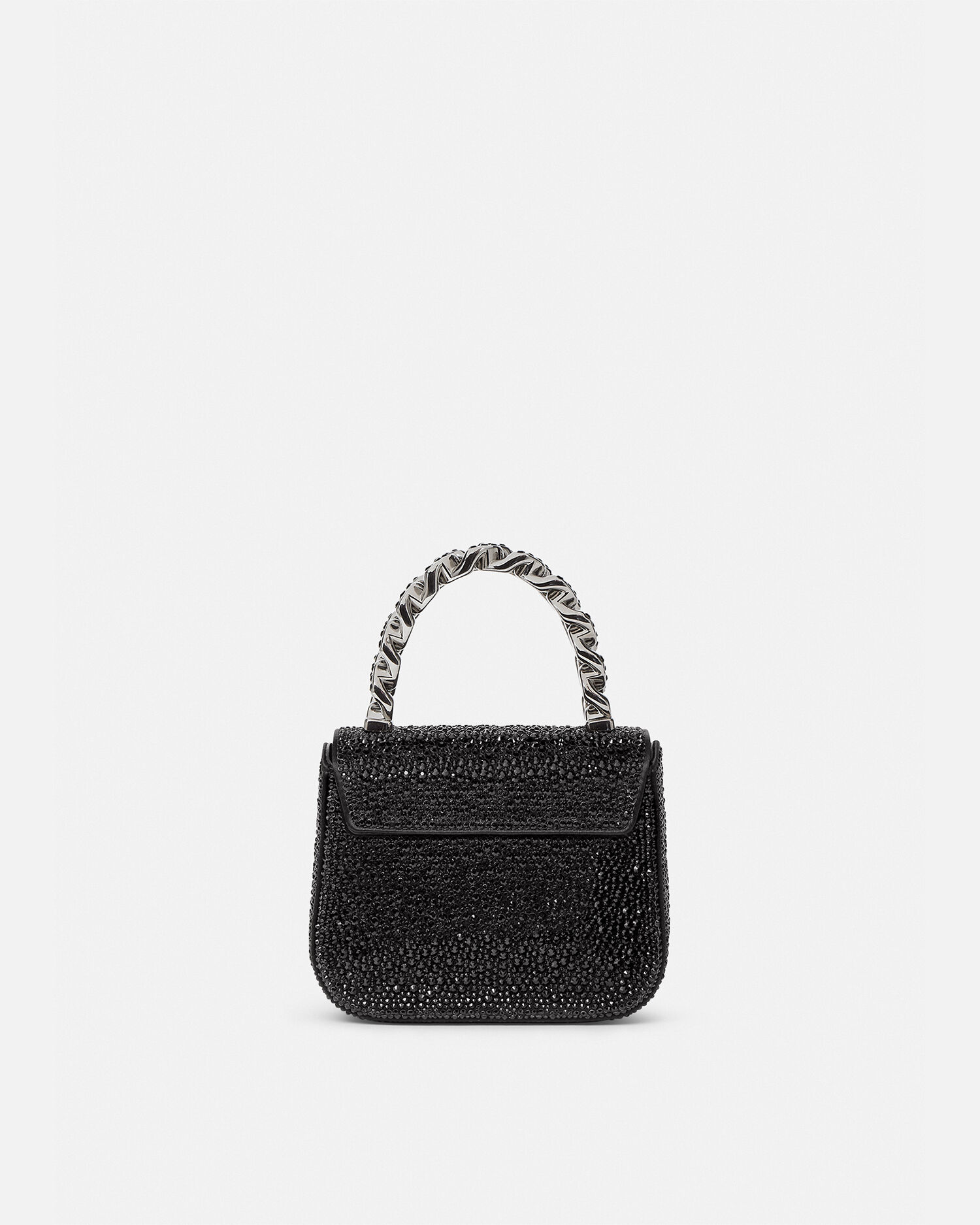 La Medusa Embellished Satin Mini Bag Black | VERSACE