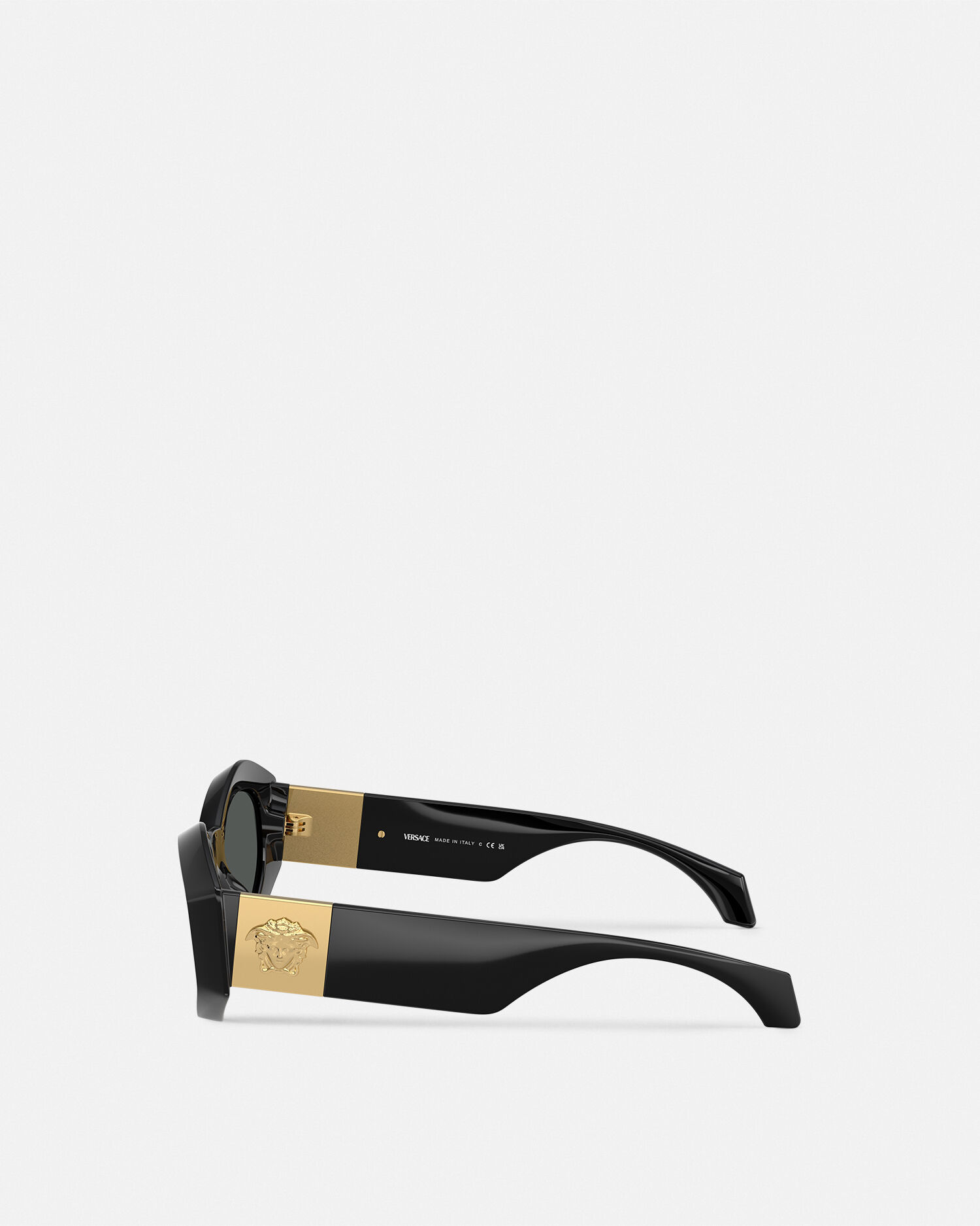 Medusa Plaque Geometric Sunglasses Black VERSACE US
