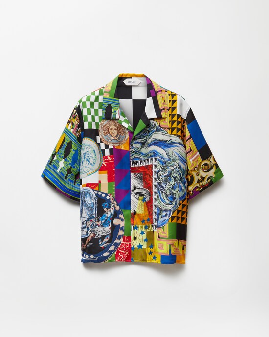 Printed Silk Twill Regular Shirt Print 1