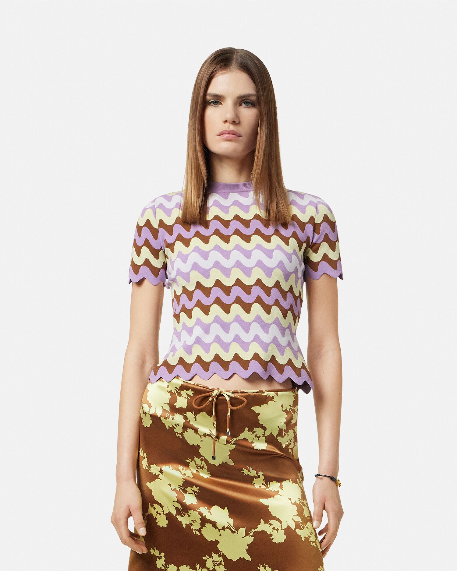 AMERI NEWS PAPER JACQUARED KNIT TOP✨ NEWS PAPER JACQUARED KNIT TOP AMERI NEWS PAPER JACQUARED