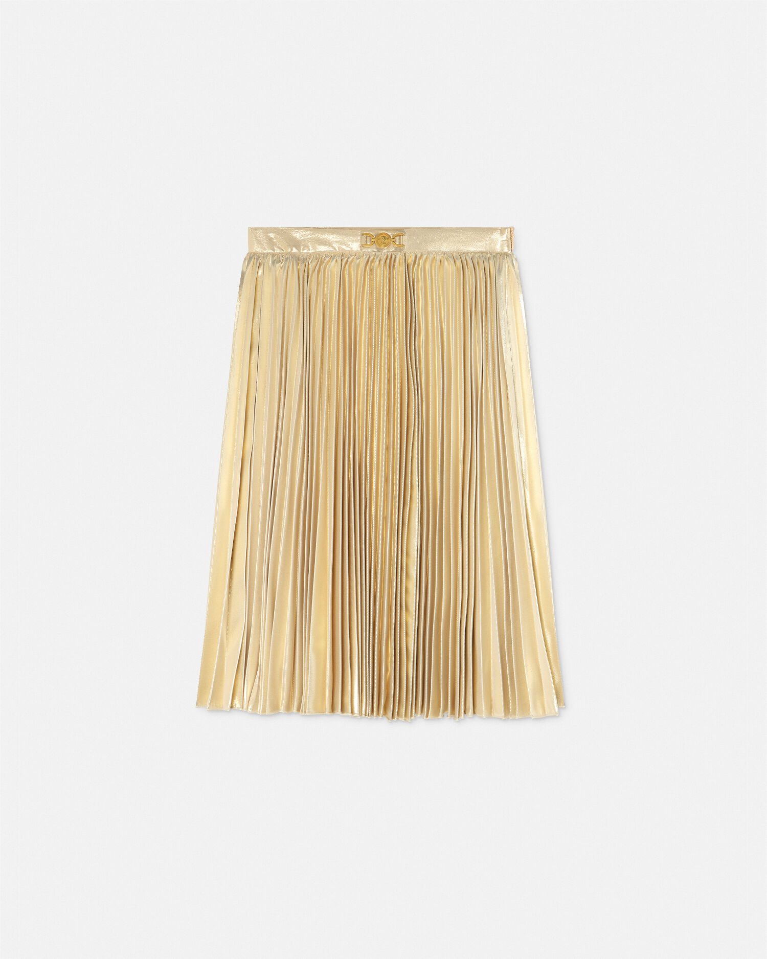 Zara gold metallic pleated skirt outlet