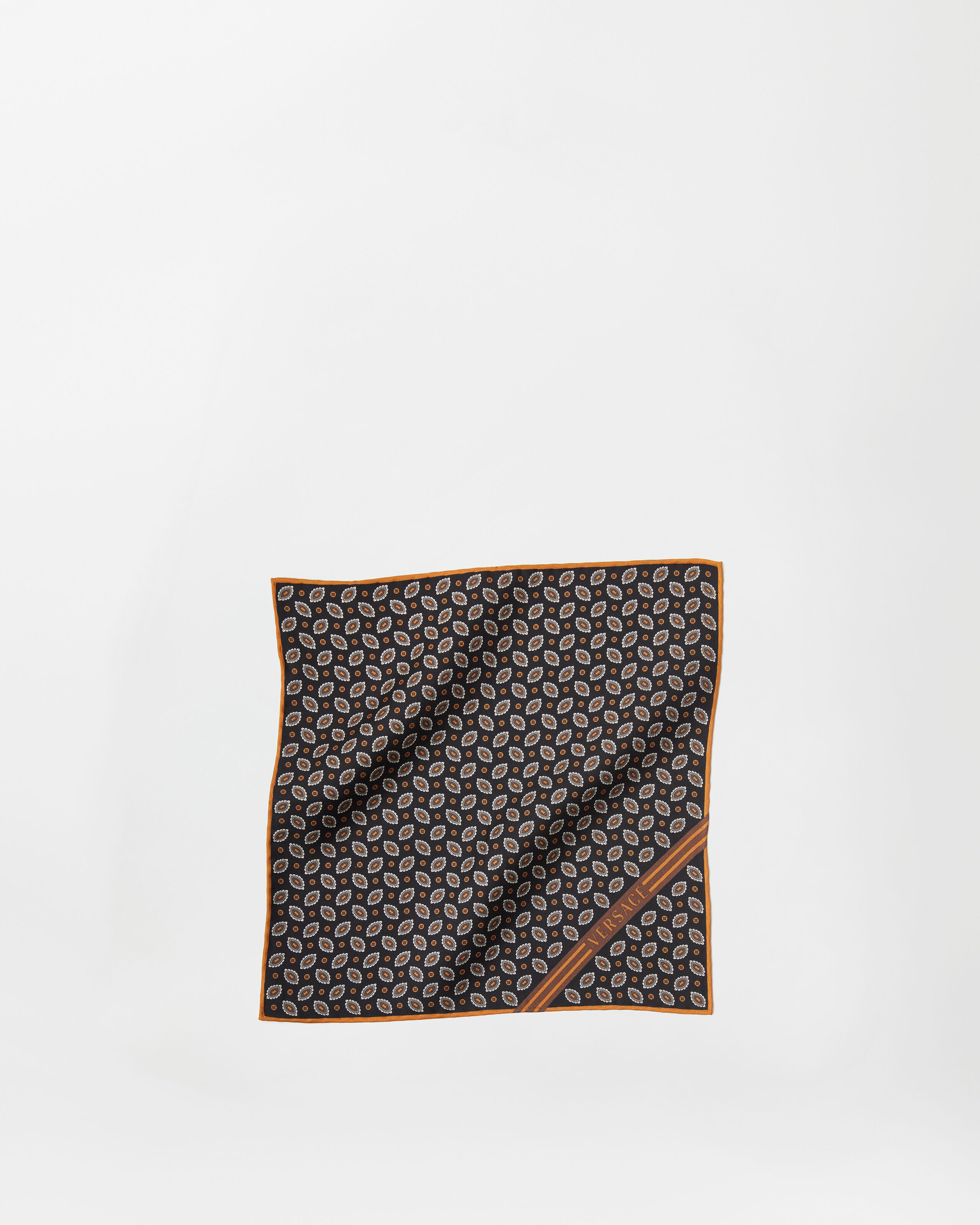 Versace printed silk twill pocket square