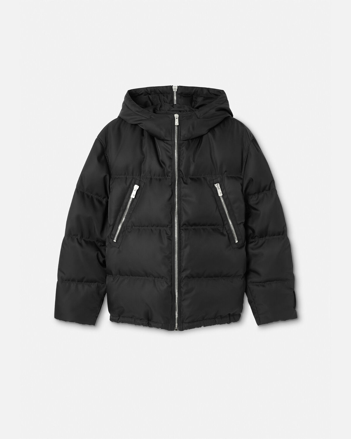 Nylon Puffer Jacket Black | VERSACE ZA