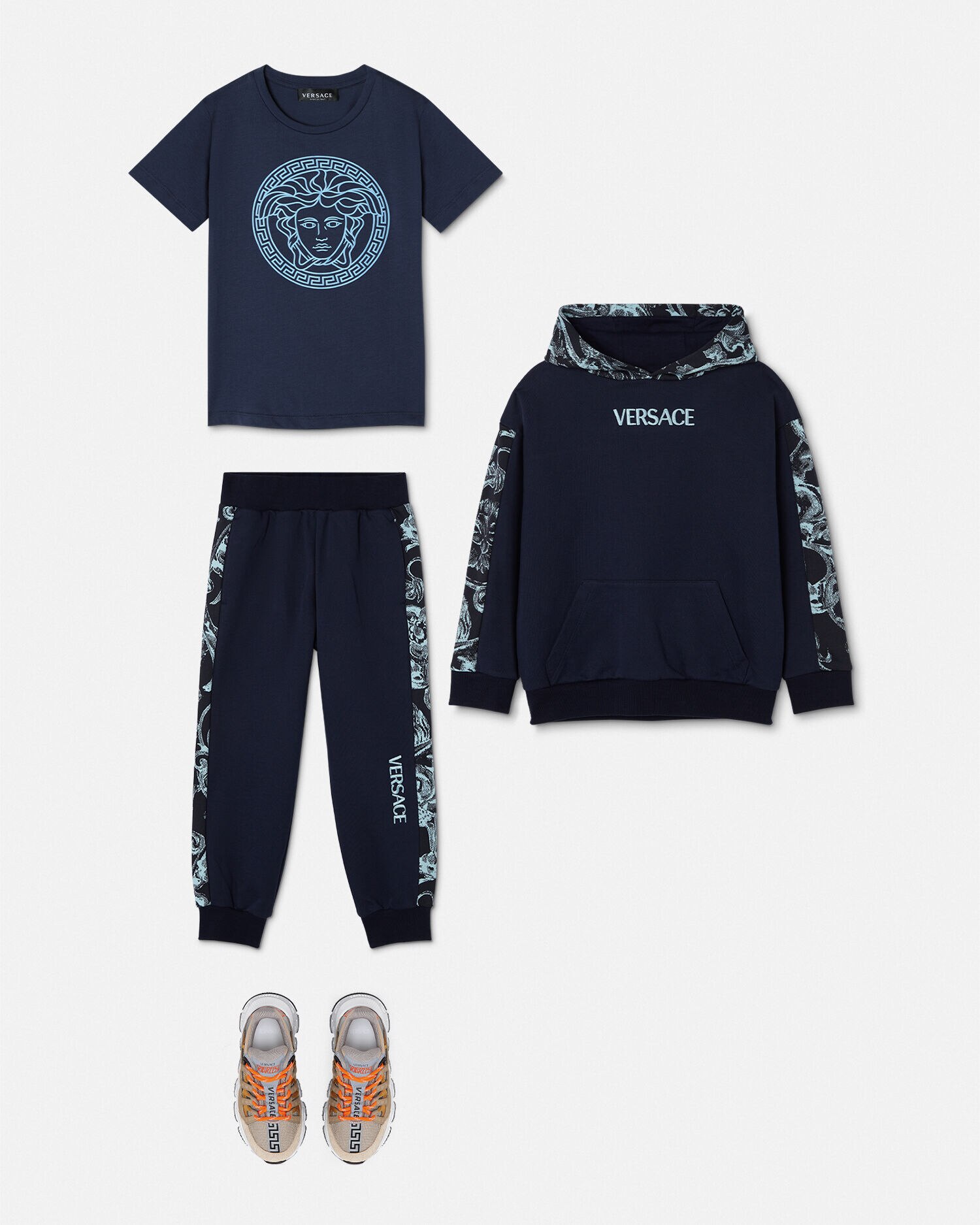 Barocco Stencil Kids Hoodie