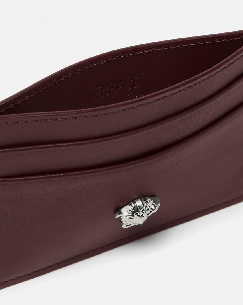 La Medusa Leather Card Holder Burgundy 2