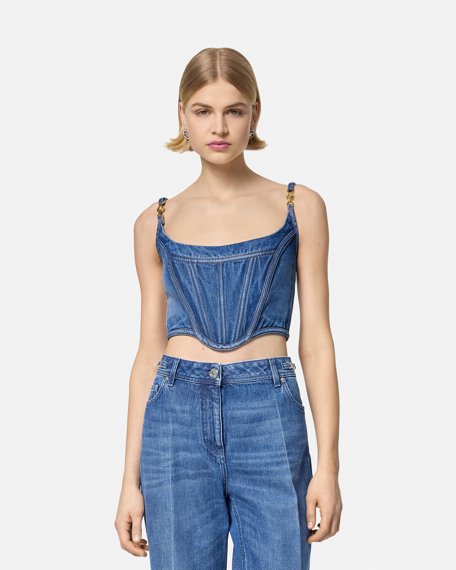 Medusa 95 Denim Corset Top