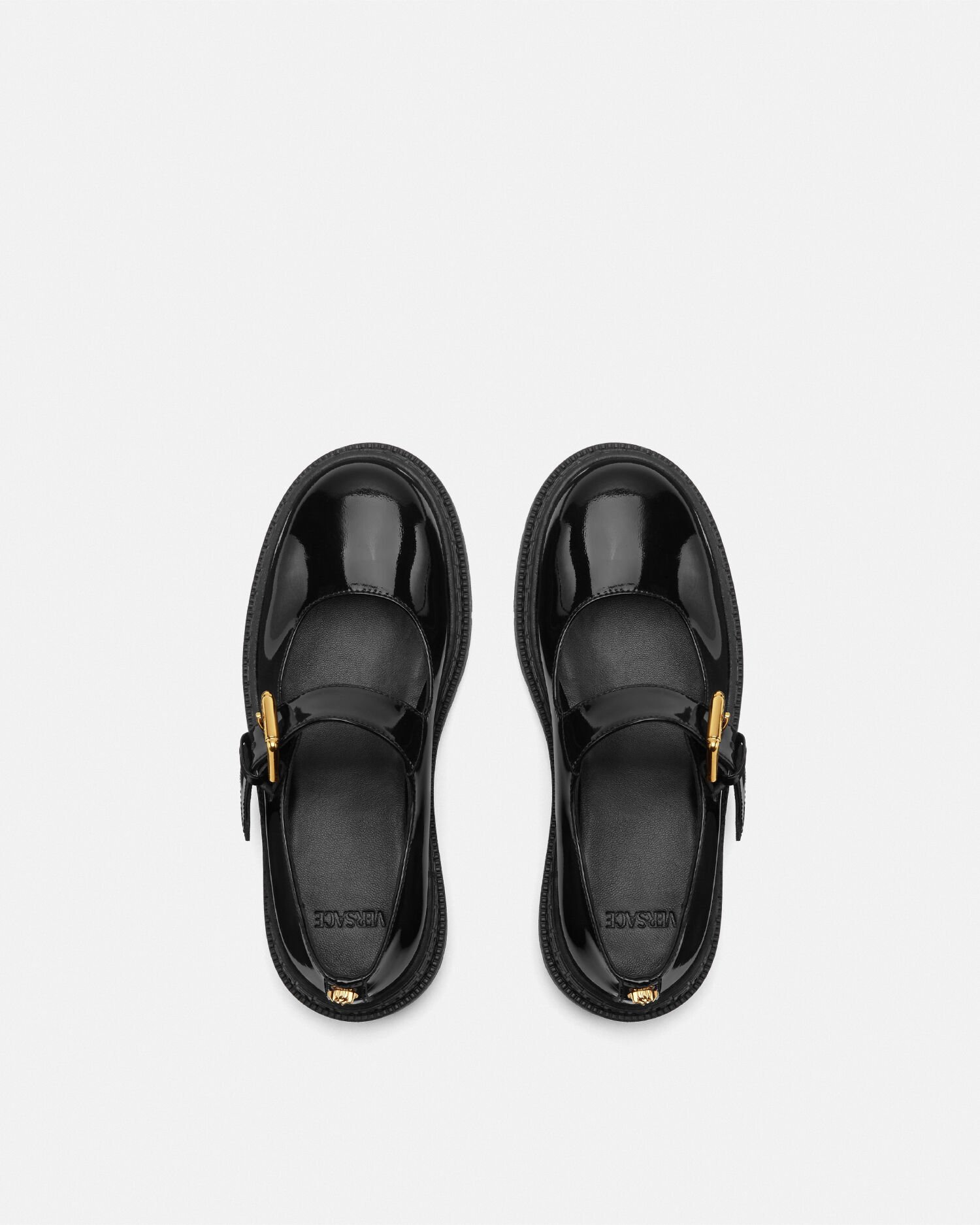 Scarpe Mary Jane La Medusa Kids Nero Oro VERSACE IT