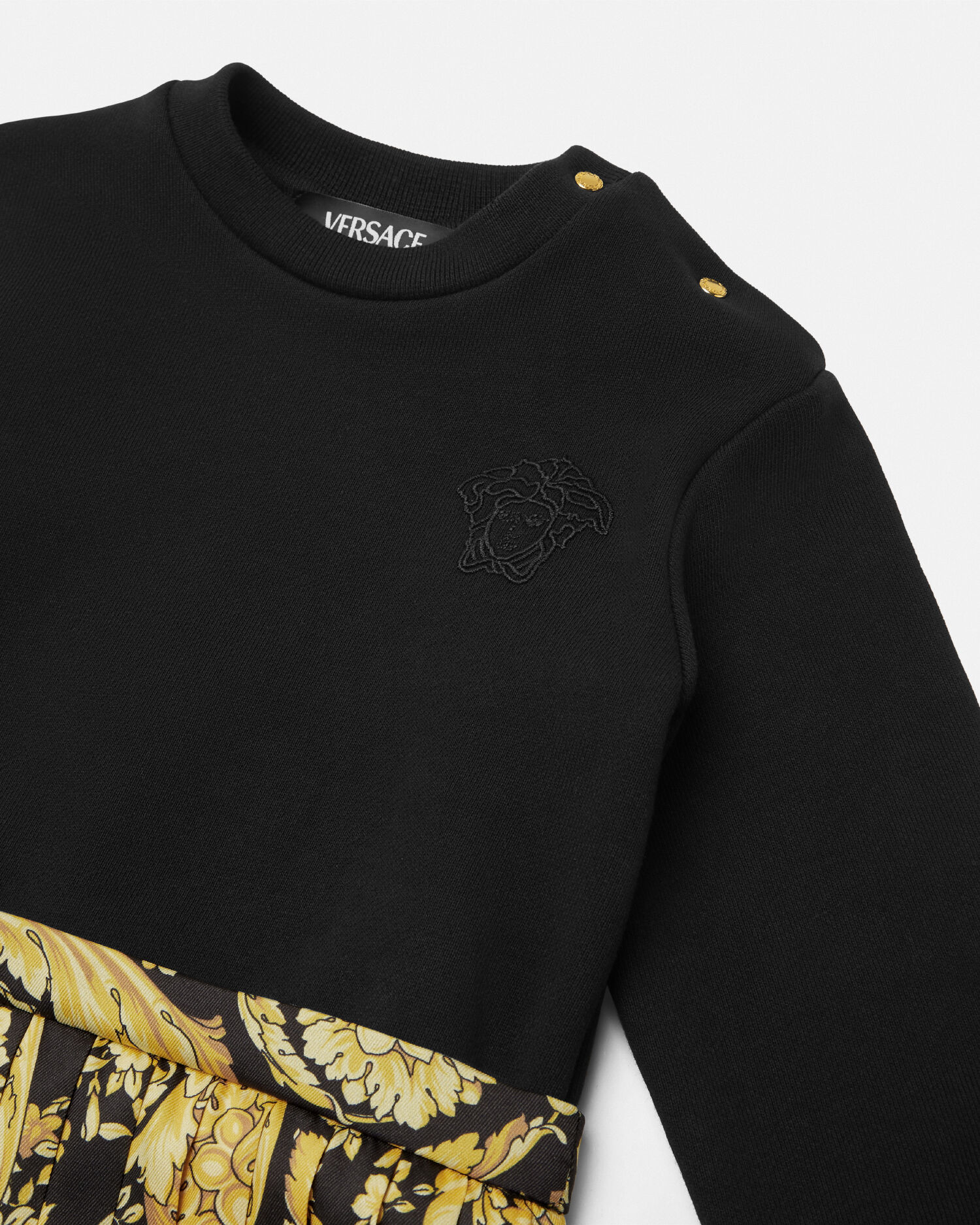Versace Barocco Baby Sweatshirt Dress female Black 18 24M