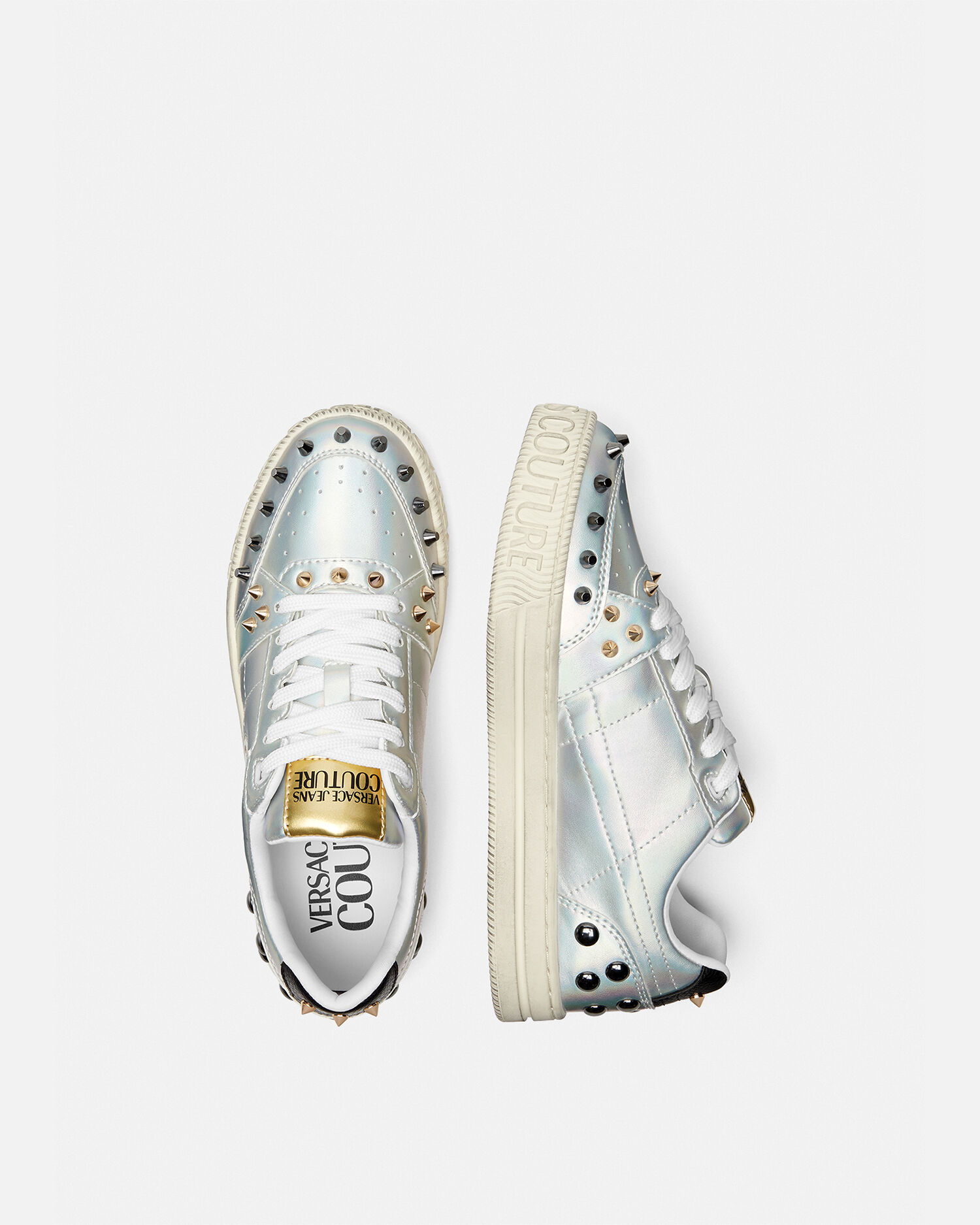 Versace top studded shoes