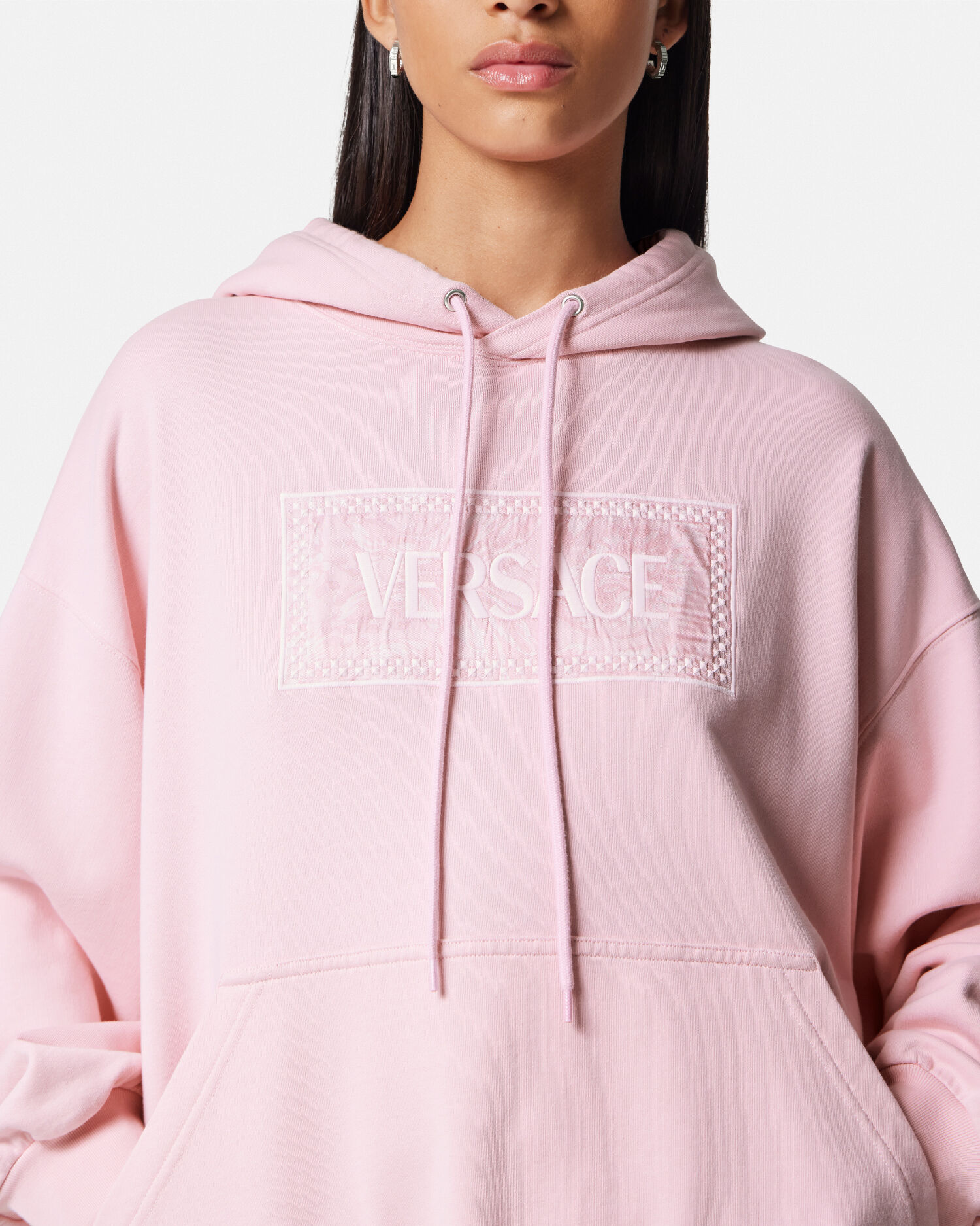Pink versace new arrivals hoodie
