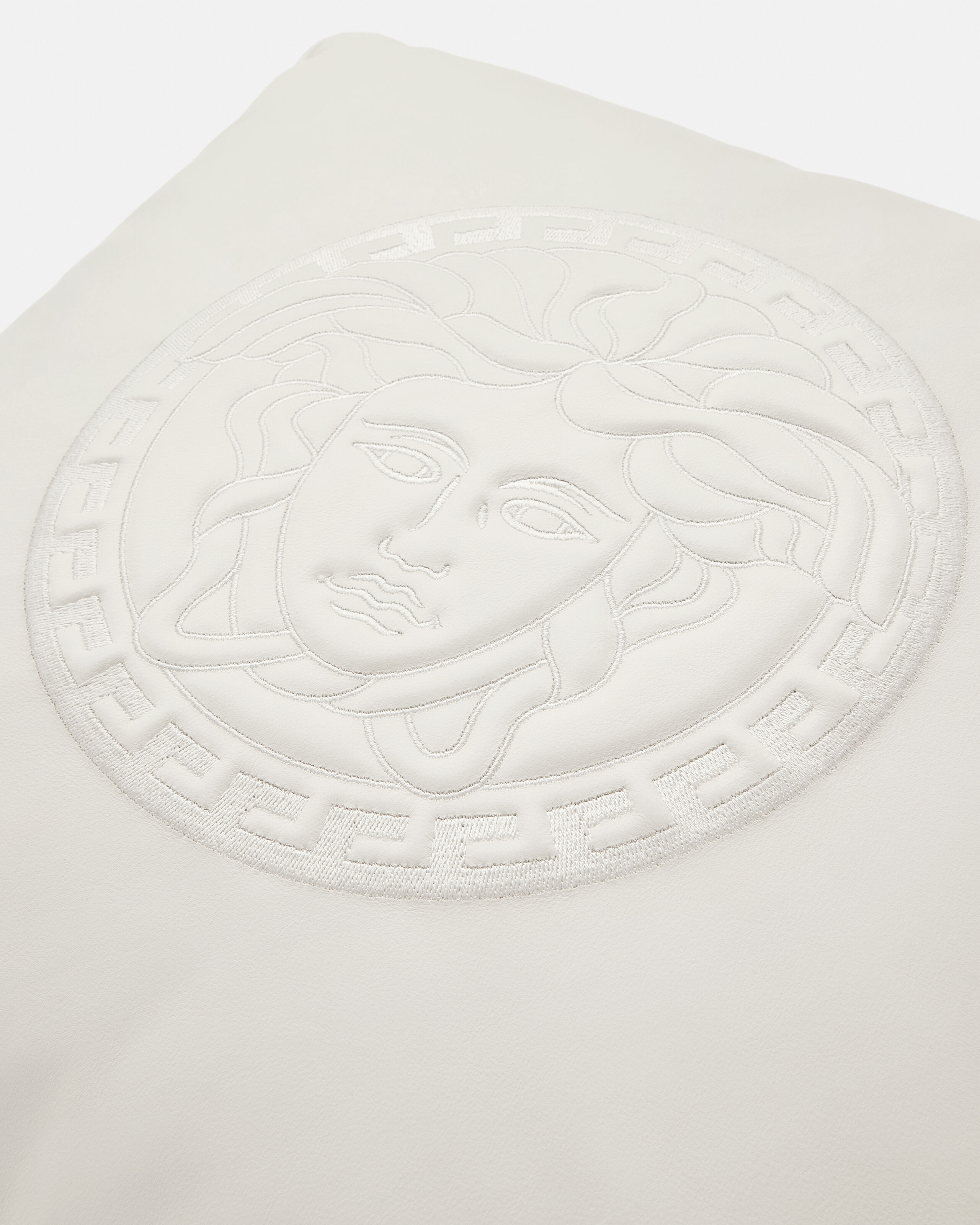 Medusa Quilted Cushion White | VERSACE