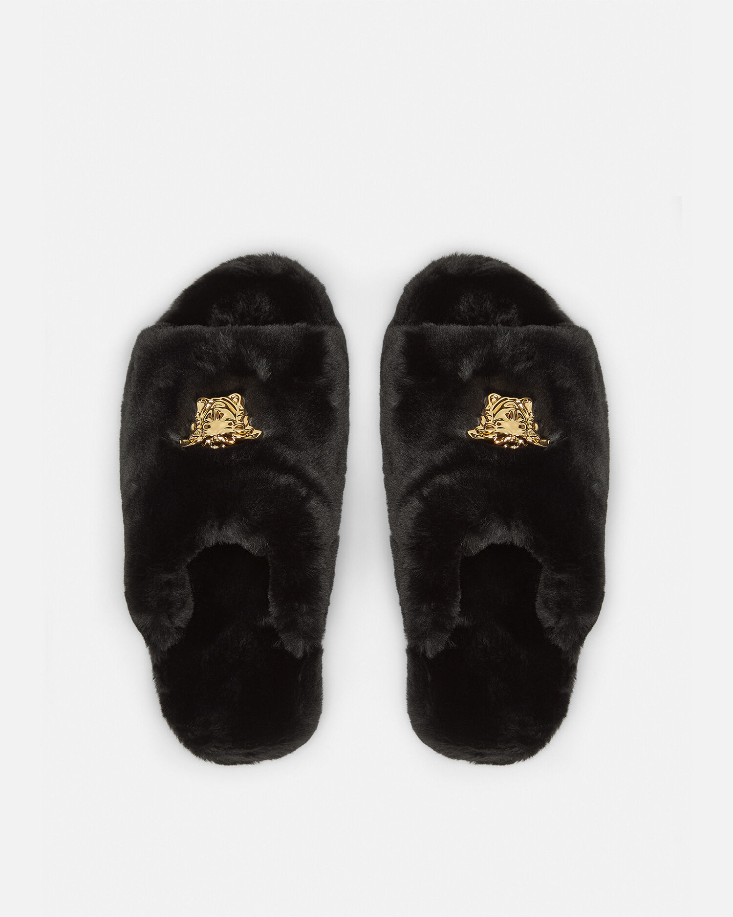 Versace La Medusa Faux Fur Slippers Home Collection Online