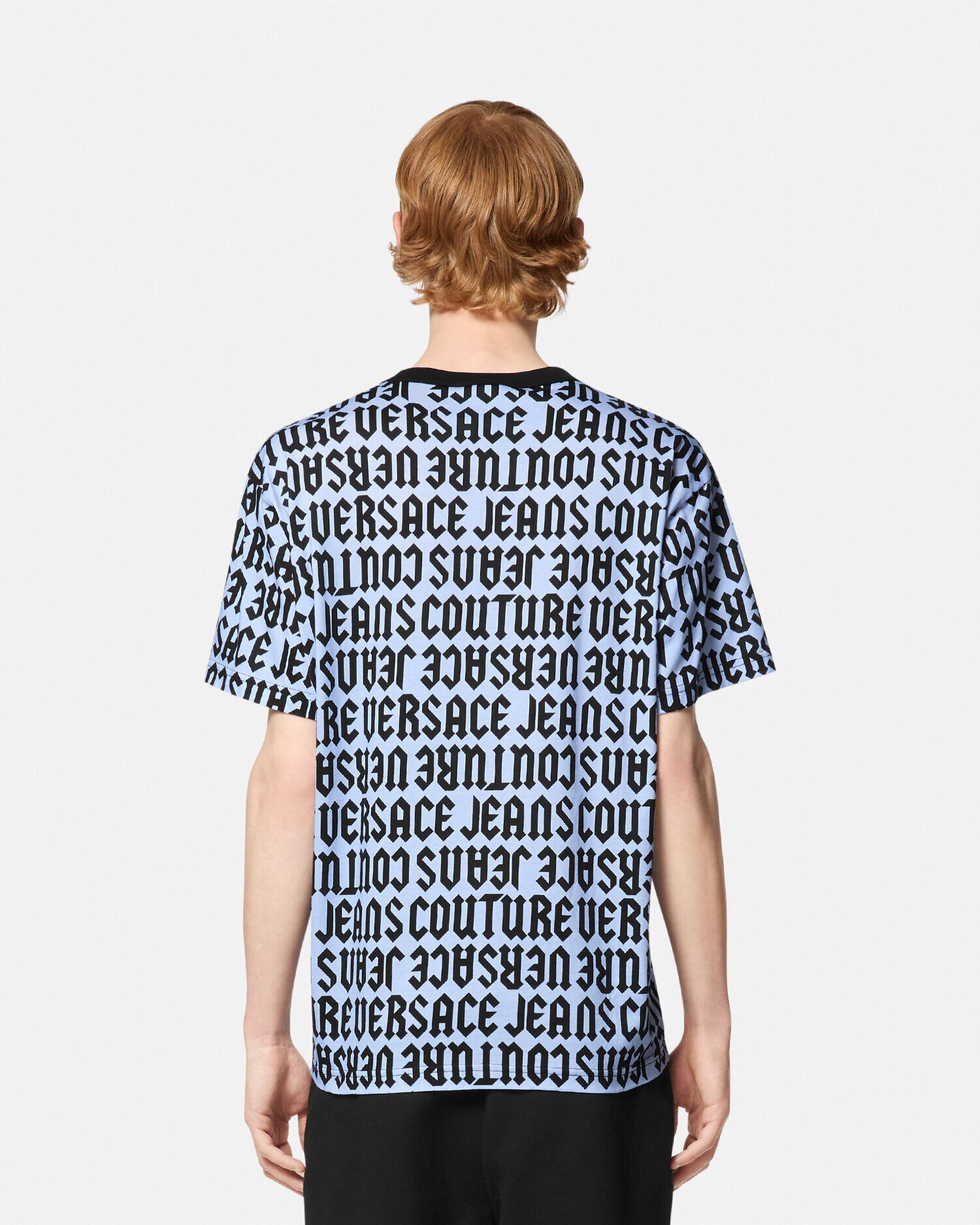 Versace Jeans Couture Logomania Regular Fit T Shirt male Blue print S
